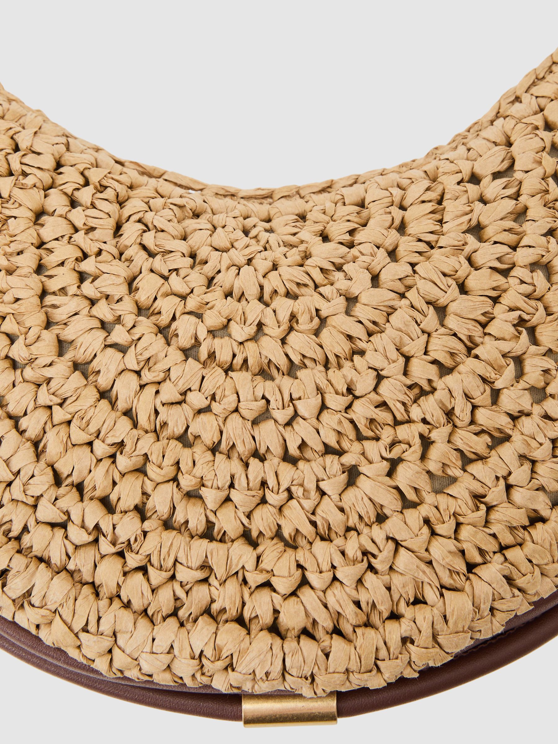 Girls Raffia-Effect Shoulder Bag in Natural - Image 6 of 6