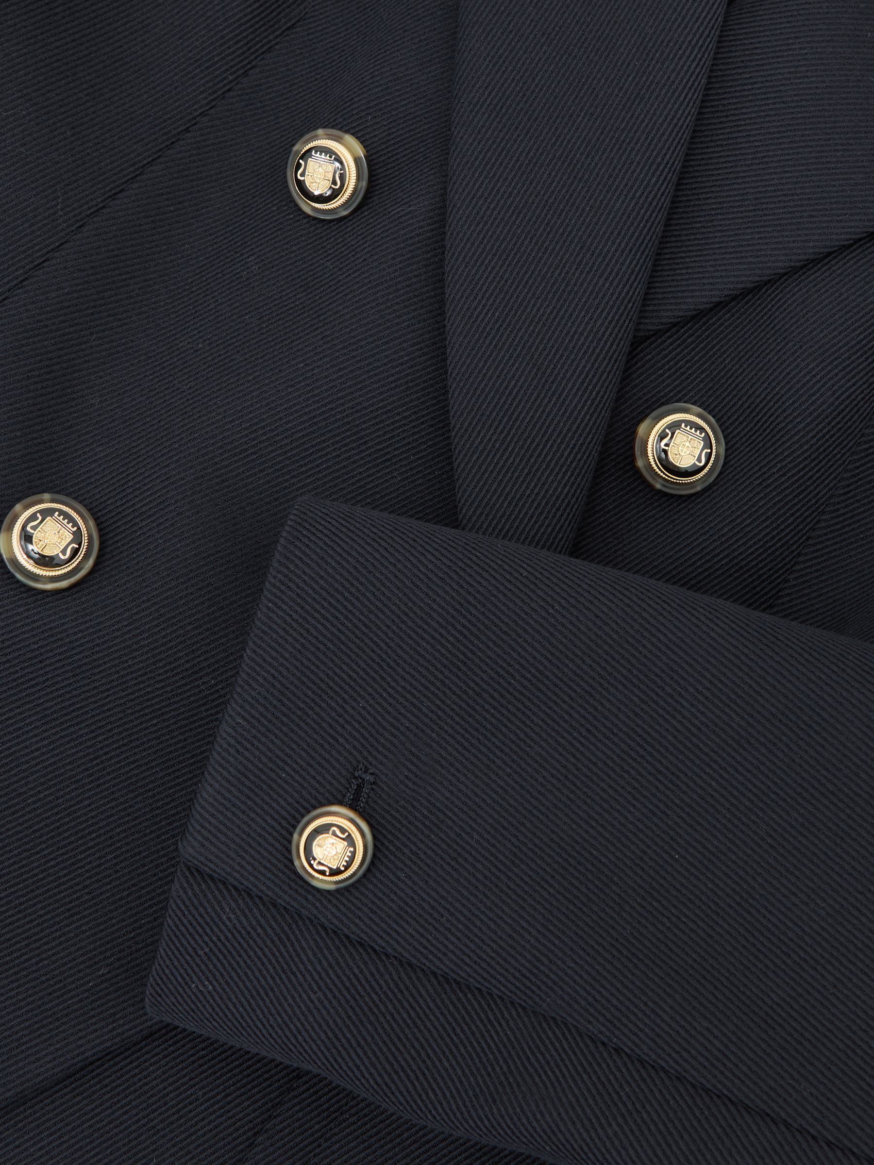 Petite Wool-Blend Double-Breasted Blazer in Navy - image 5