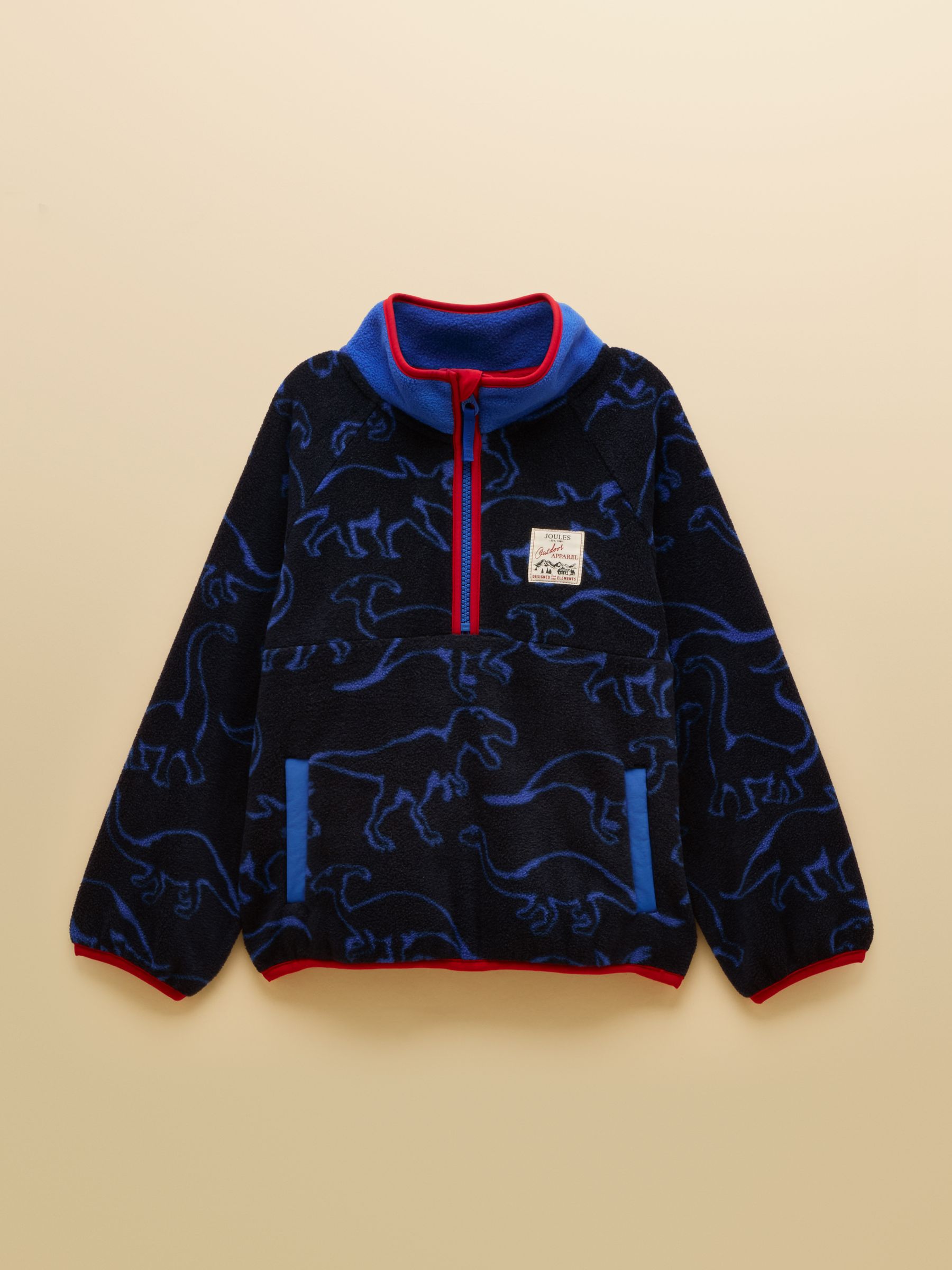 Boys' Breeze Blue Dino Polar Fleece Quarter Zip - Image 1 of 5 Boys' Breeze Blue Dino Polar Fleece Quarter Zip - Image 1 of 5