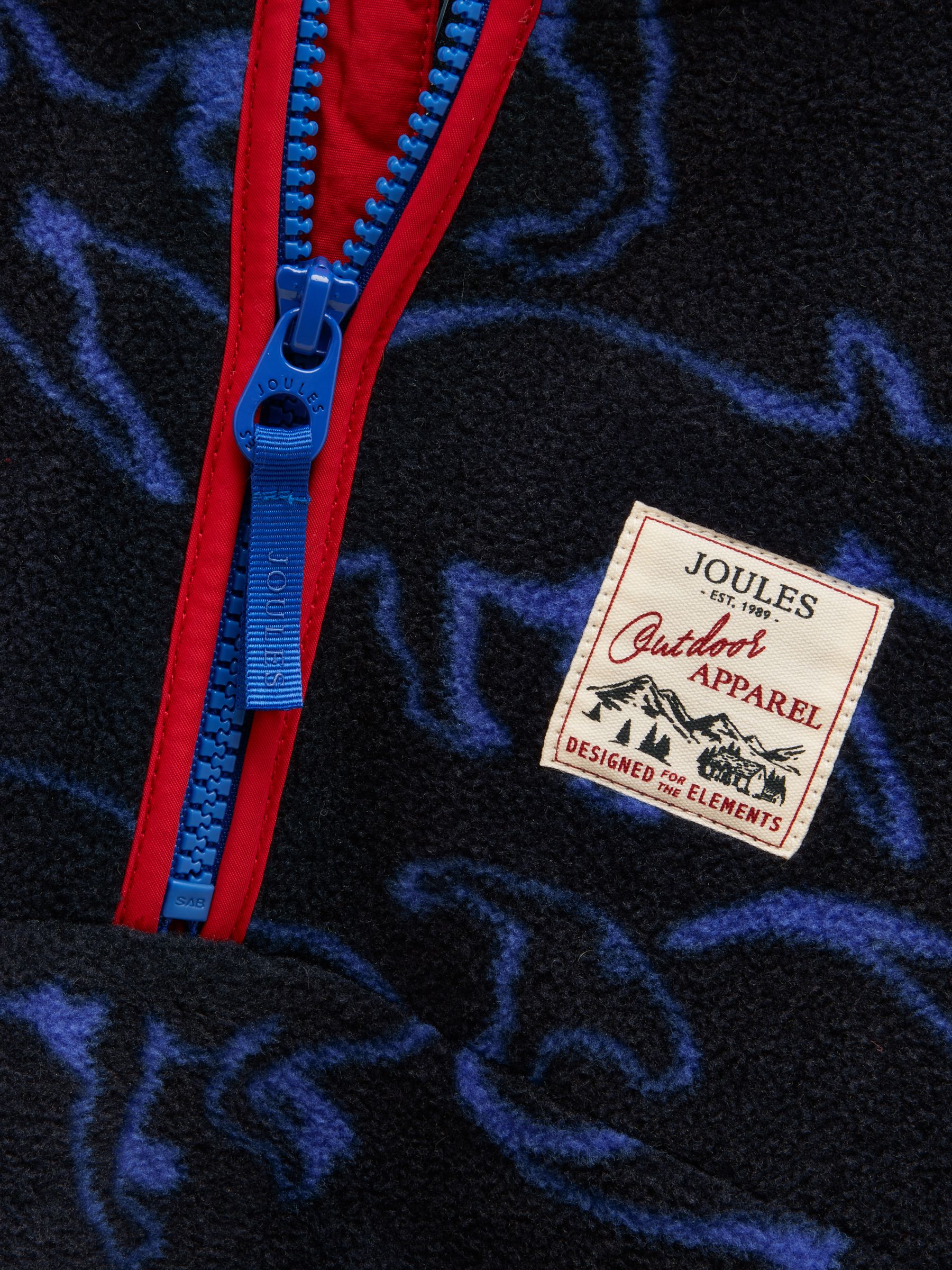 Boys' Breeze Blue Dino Polar Fleece Quarter Zip - Image 3 of 5