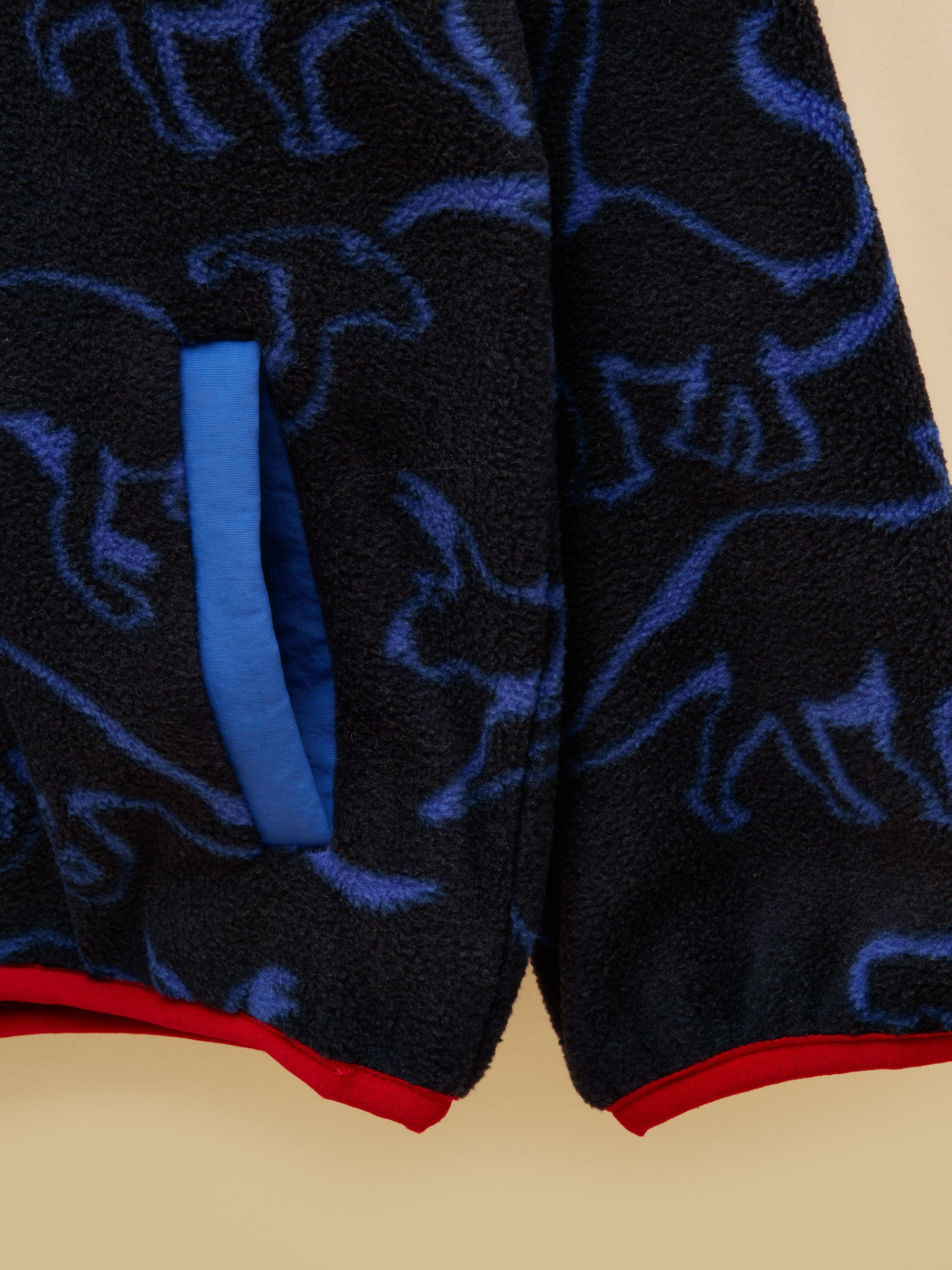 Boys' Breeze Blue Dino Polar Fleece Quarter Zip - Image 4 of 5