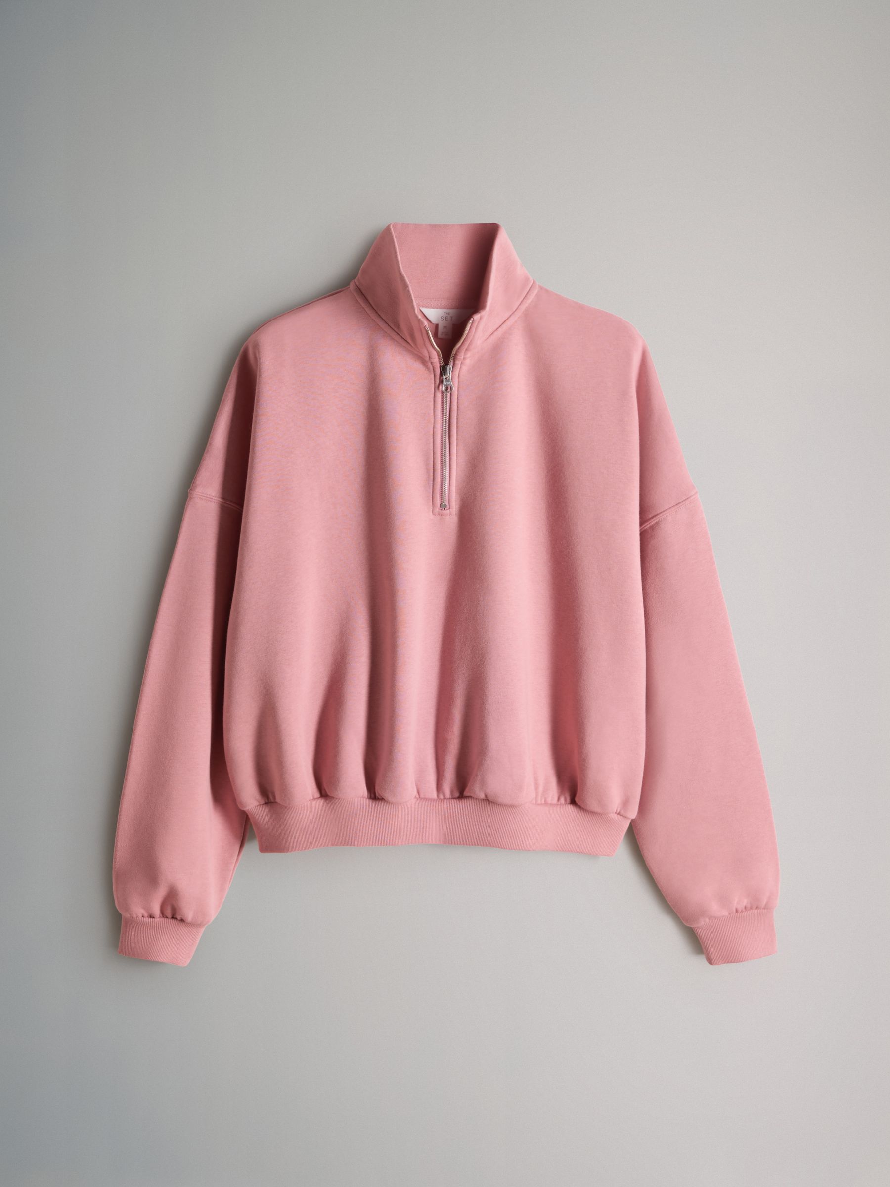Pink/Chocolate Brown 2 Pack Half Zip Funnel Neck Sweatshirts - Image 2 of 5