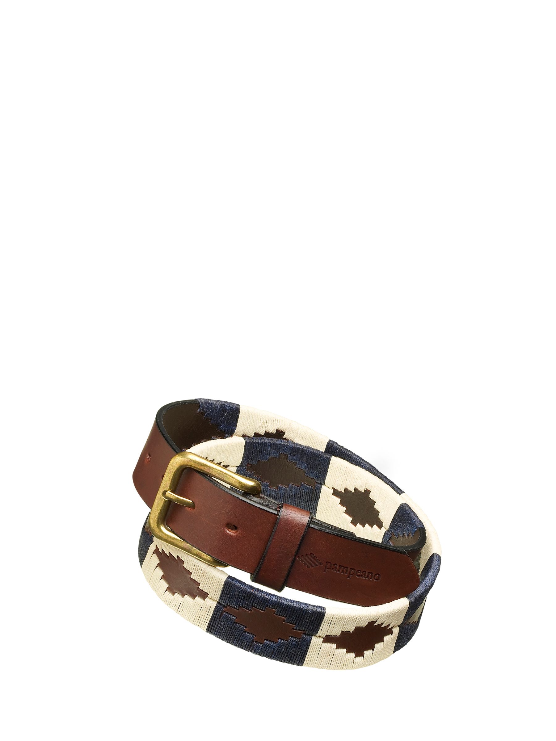 Jugadoro White & Navy Multi Pampeano Dulce Leather Polo Belt - Image 2 of 2
