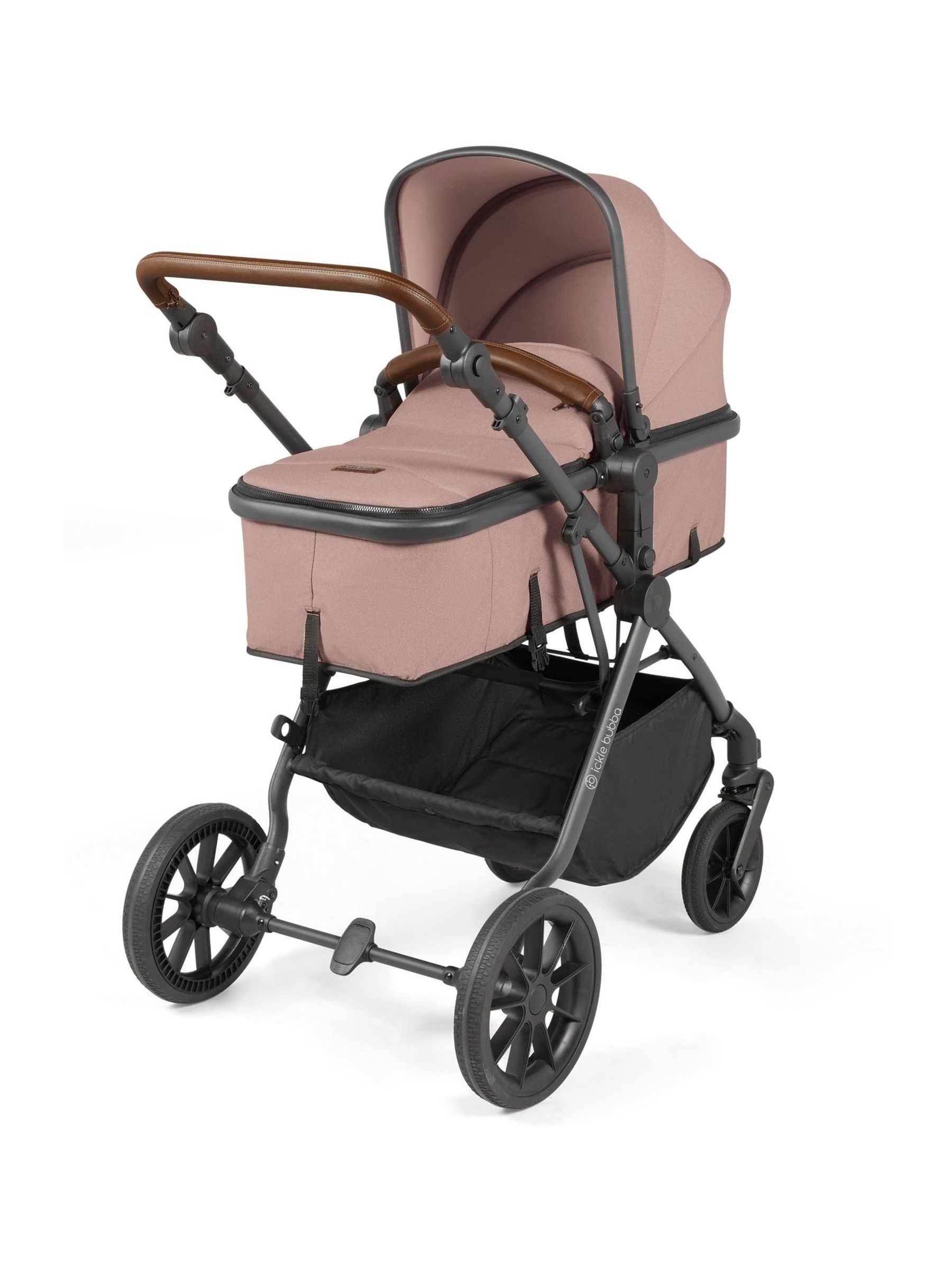 Ickle Bubba 9 Piece Brown Cosmo Travel System Pushchair with Stratus iSize Ca Size - Image 2 of 5