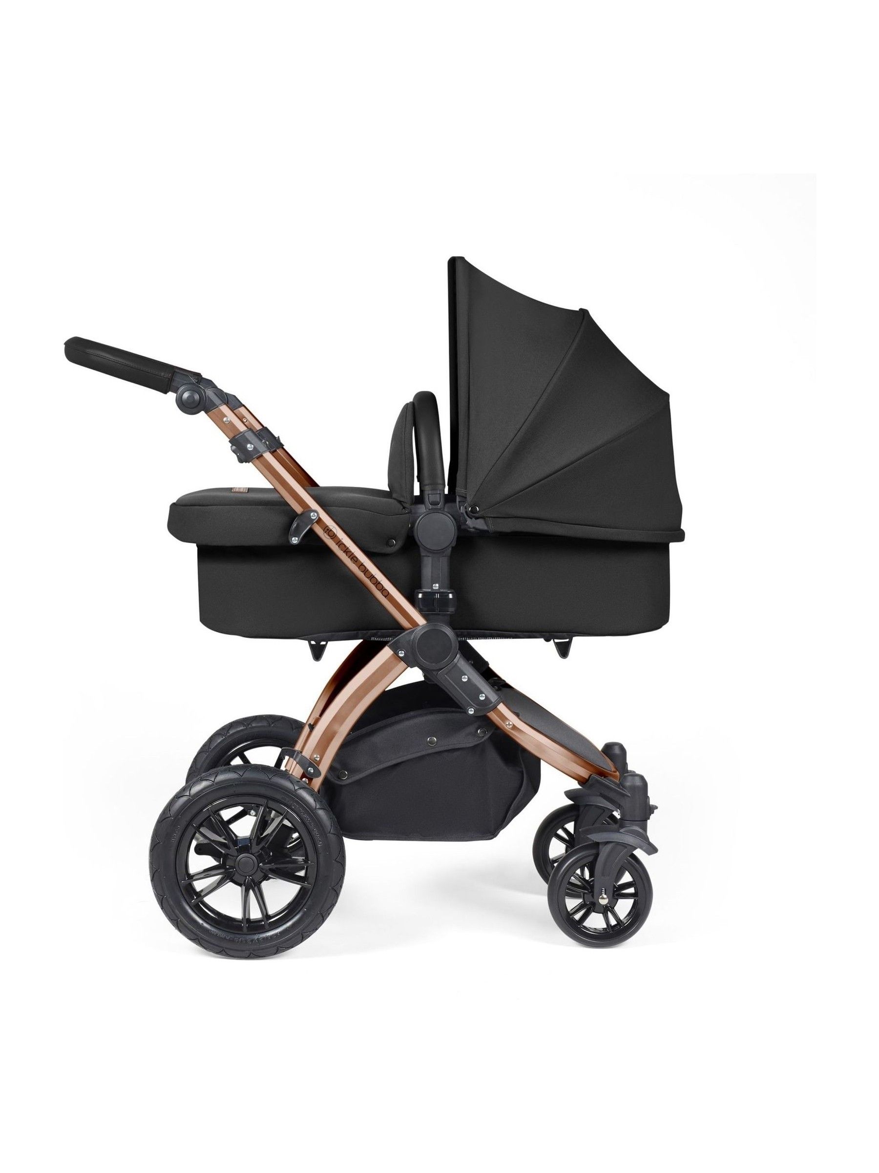 Ickle Bubba 12 Piece Black Stomp Luxe Travel System with iSize Cirrus Car Seat - Image 2 of 5