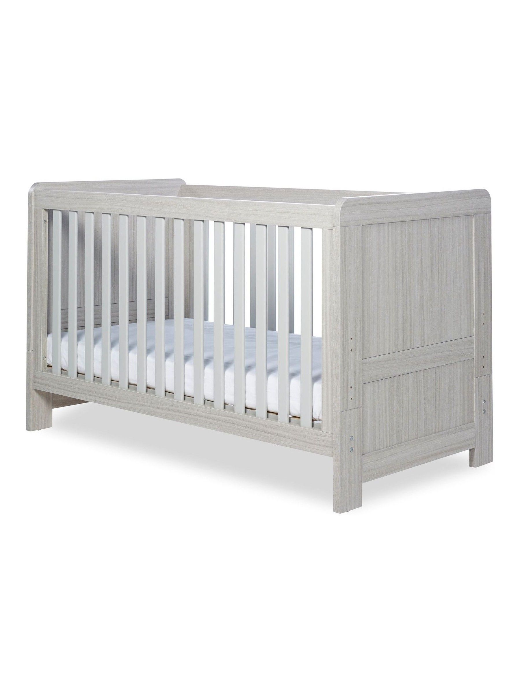 Ickle Bubba Grey Pembrey Cot Bed And All Seasons Premium Pocket Spr Mattress - Image 2 of 6