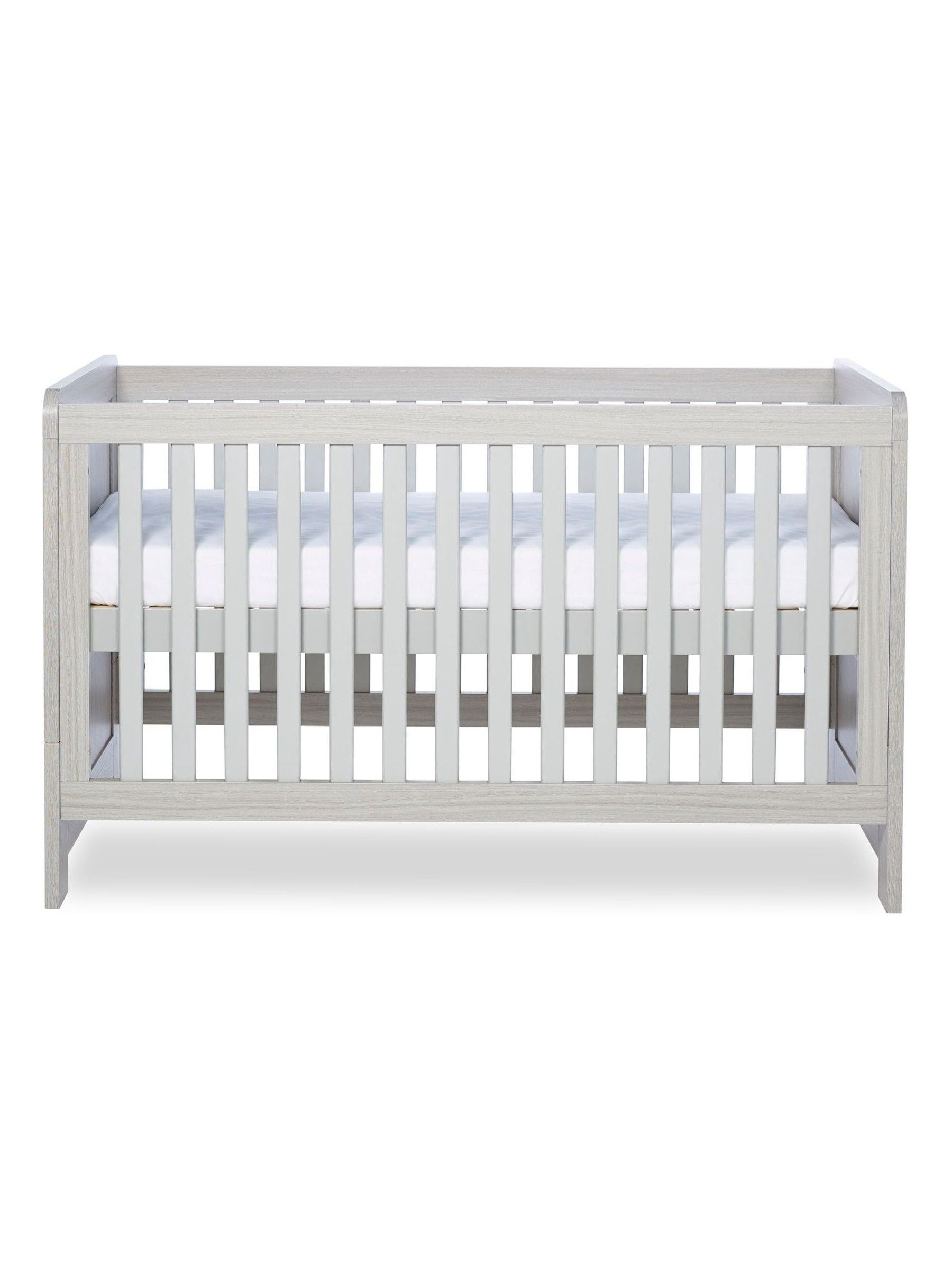 Ickle Bubba Grey Pembrey Cot Bed And All Seasons Premium Pocket Spr Mattress - Image 5 of 6