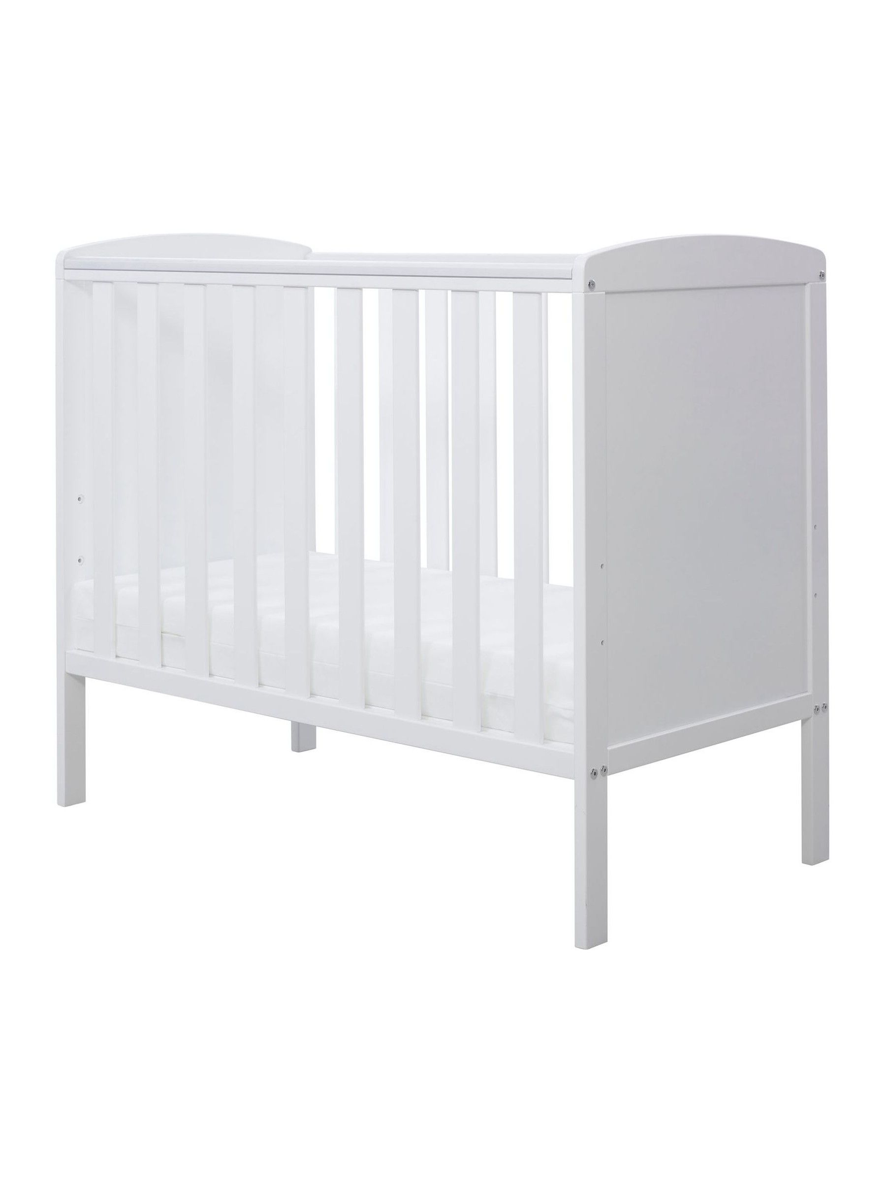 Ickle Bubba White Coleby Space Saver Cot and All Seasons Premium Poc Mattress - Image 2 of 6