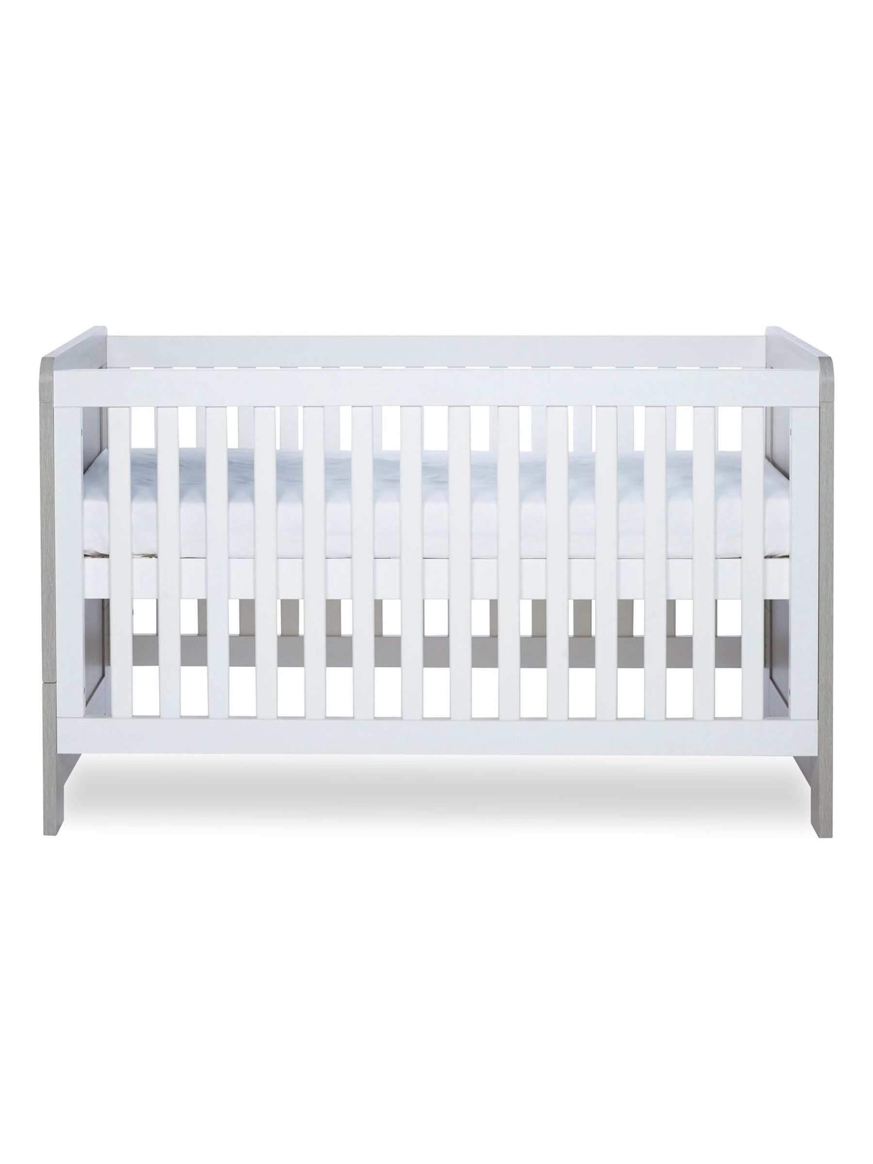 Ickle Bubba White Pembrey Cot Bed and Premium Sprung Mattress - Image 5 of 6