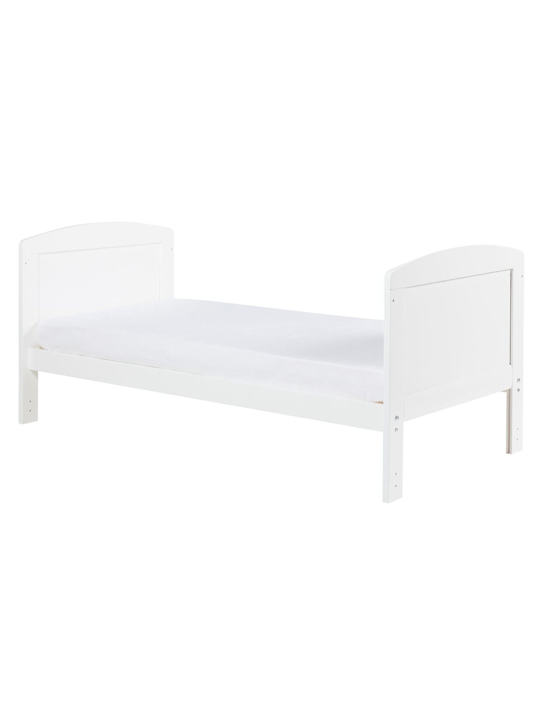 Ickle Bubba White Coleby Scandi Cot Bed and Fibre Mattress - Image 4 of 5