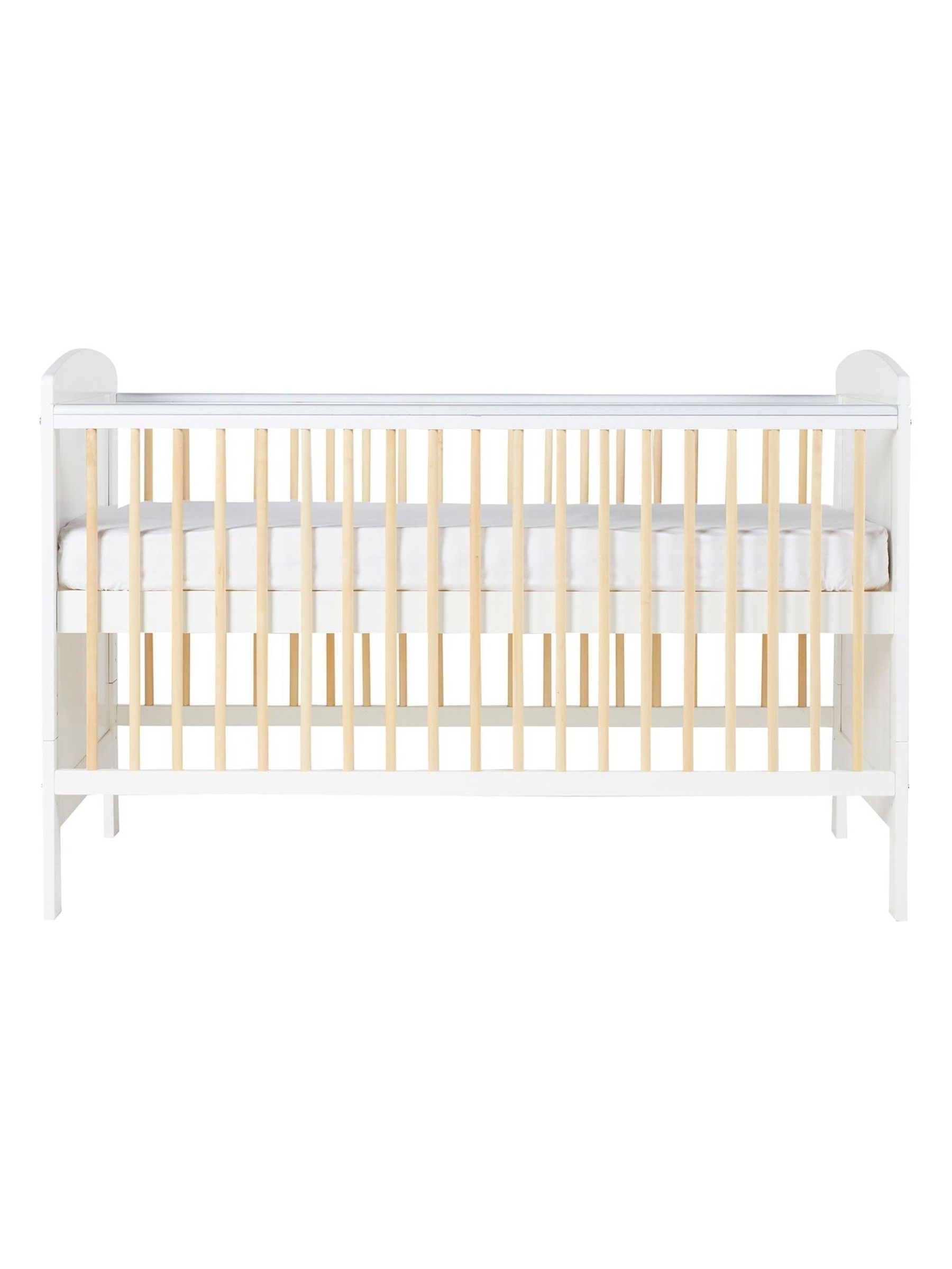 Ickle Bubba White Coleby Scandi Cot Bed and Fibre Mattress - Image 5 of 5