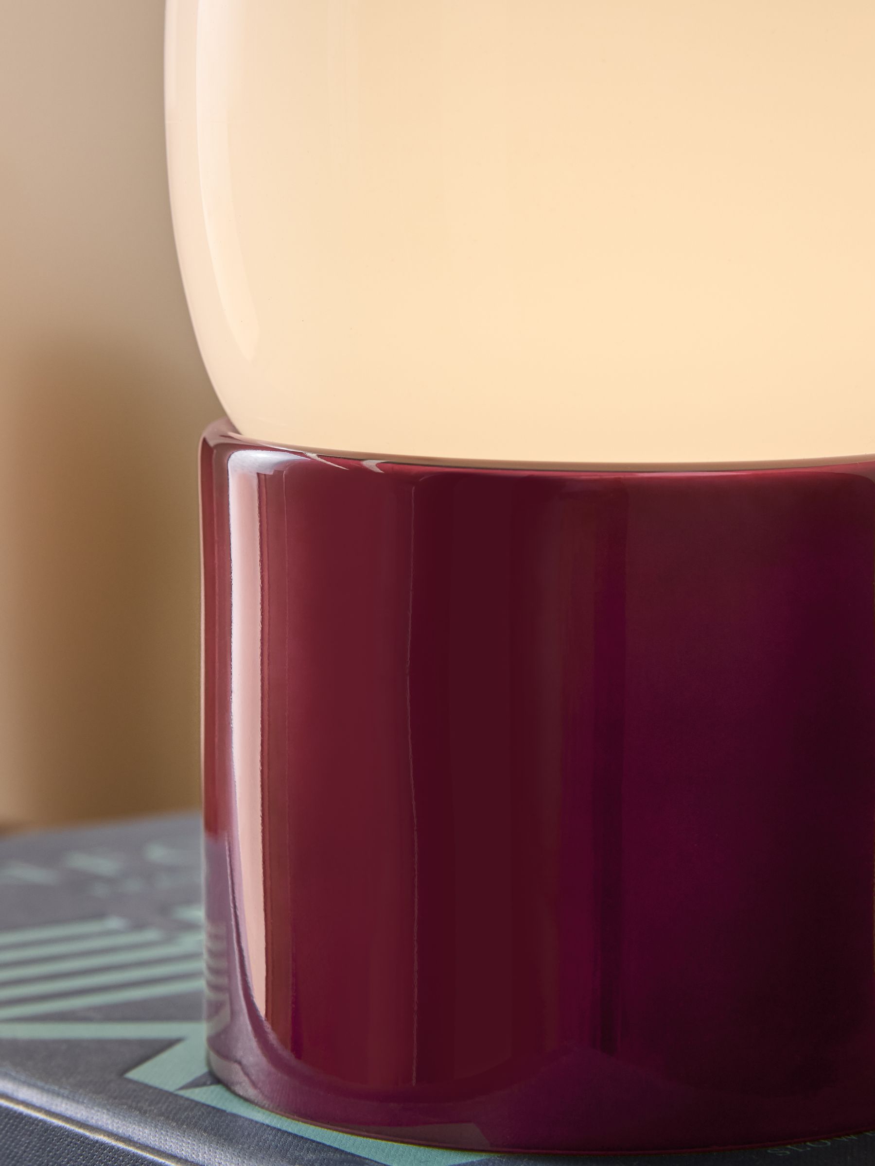 Kit Table Lamp in Burgundy Red - Image 2 of 5