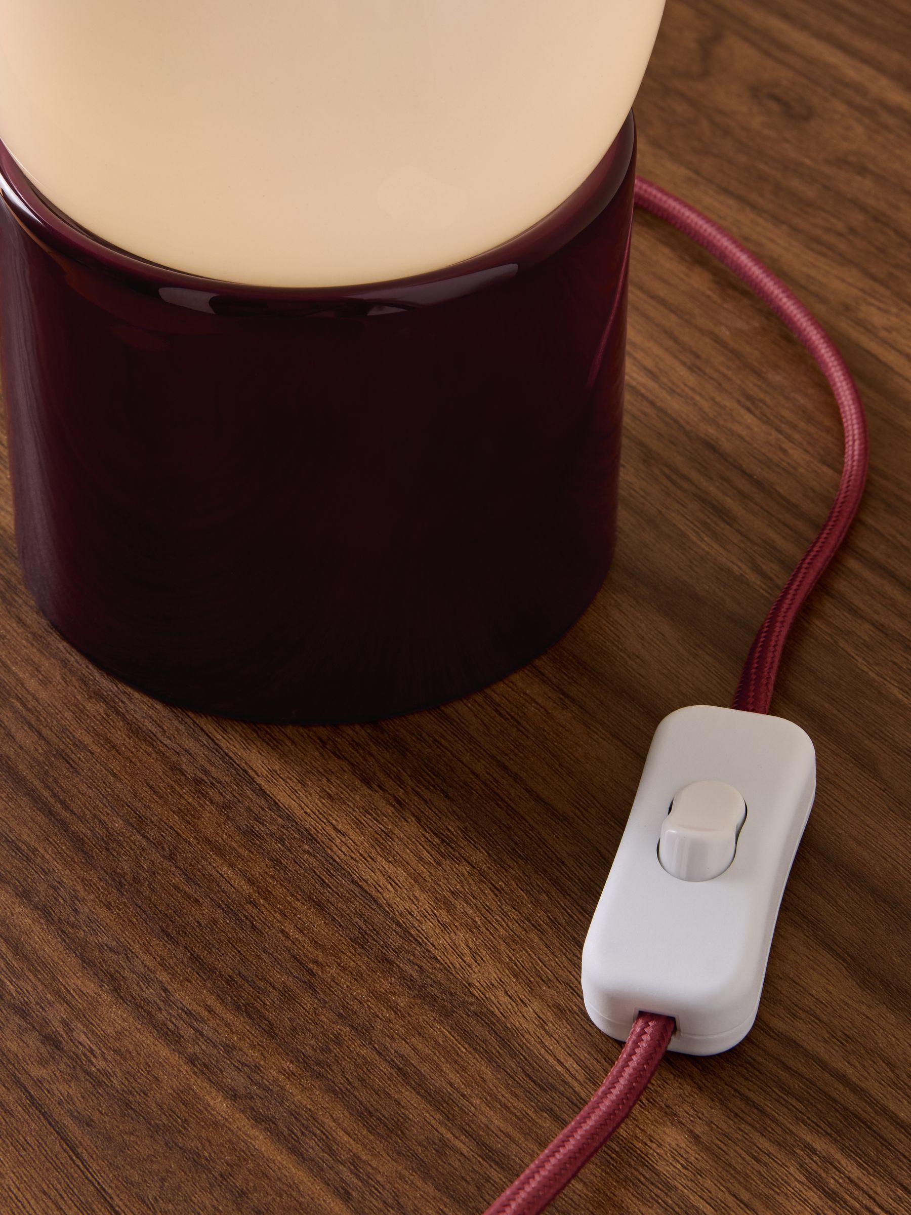 Kit Table Lamp in Burgundy Red - Image 3 of 5
