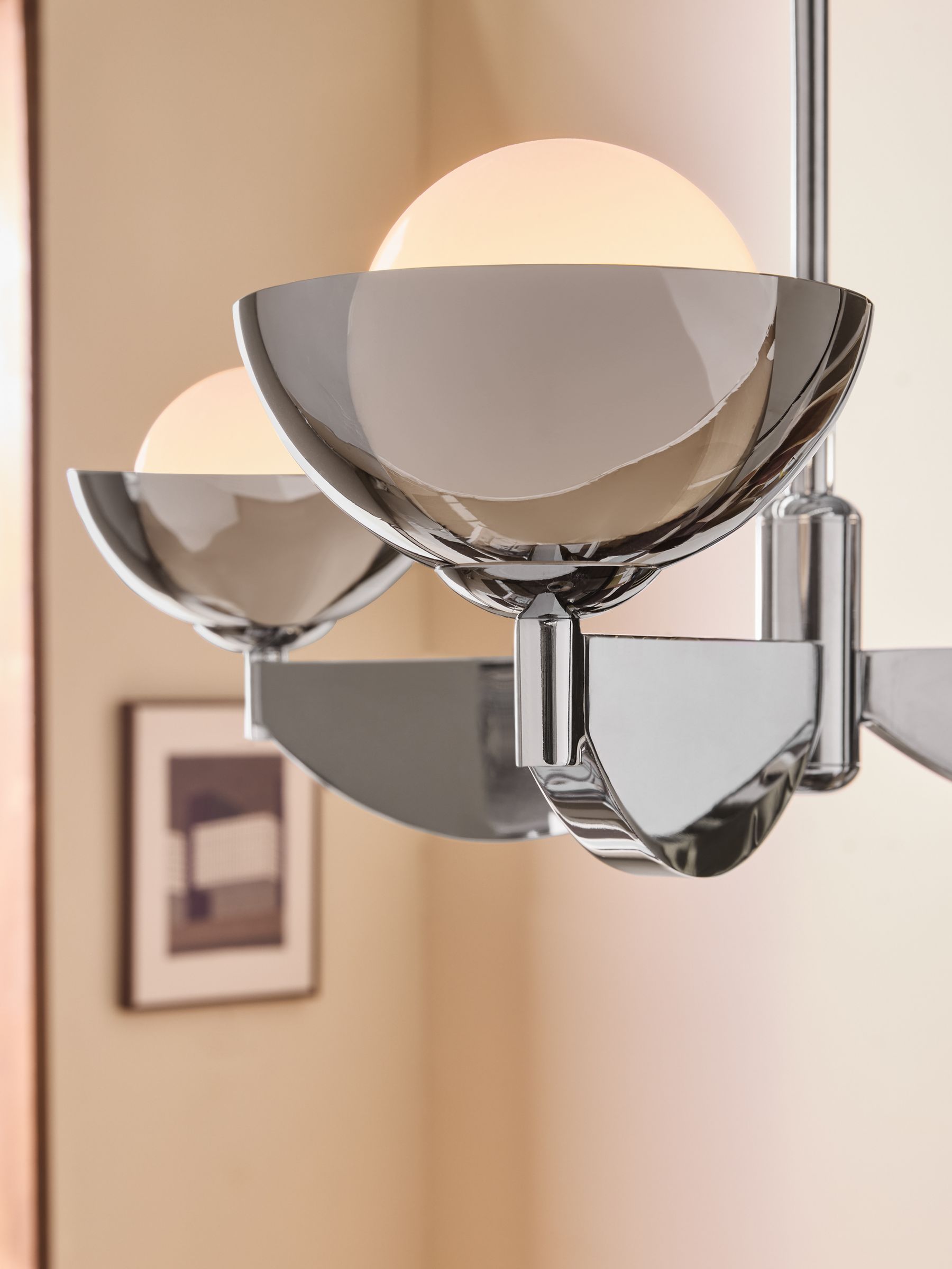 Layla 3 Light 3 Light Ceiling Light in Chrome - Image 2 of 4