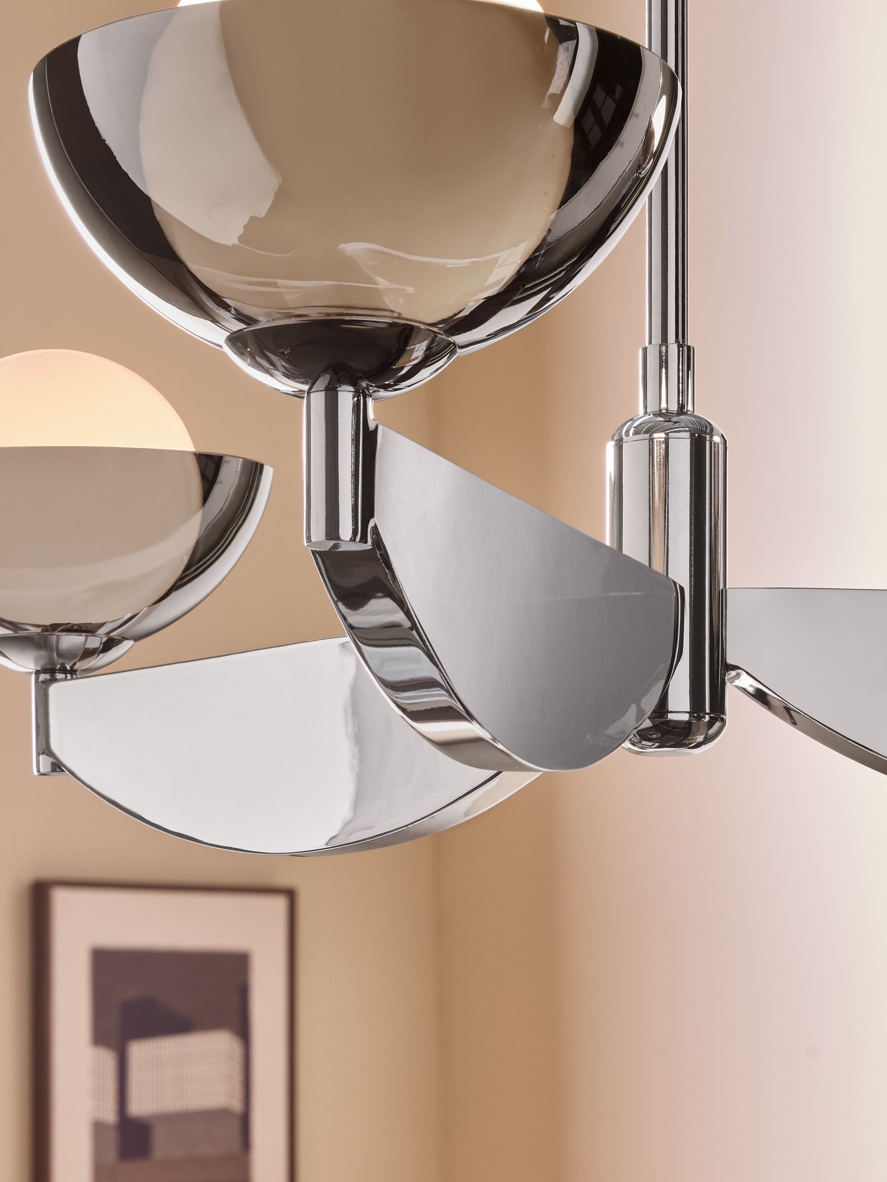Layla 3 Light 3 Light Ceiling Light in Chrome - Image 3 of 4