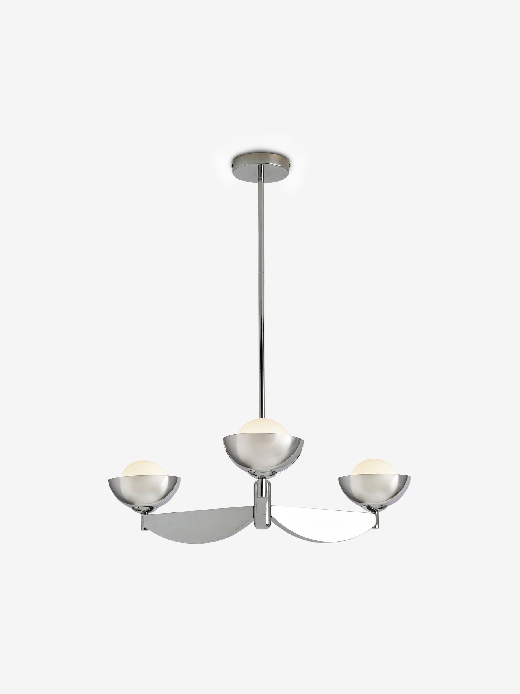 Layla 3 Light 3 Light Ceiling Light in Chrome - Image 4 of 4