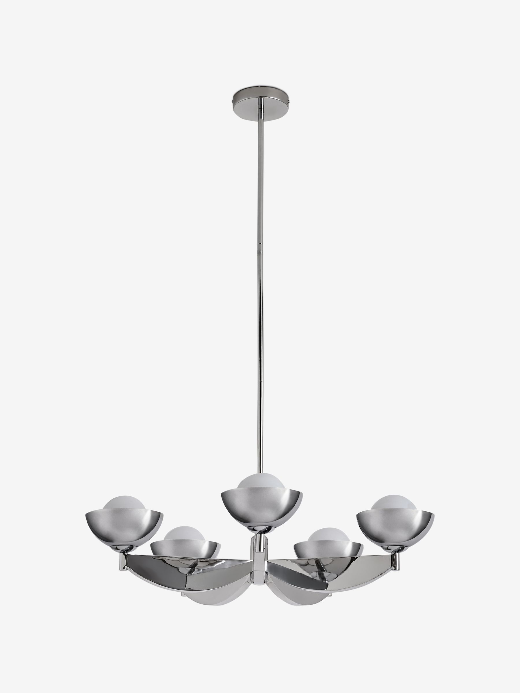 Layla 3 Light 5 Light Ceiling Light in Chrome - Image 5 of 5 Layla 3 Light 5 Light Ceiling Light in Chrome - Image 5 of 5