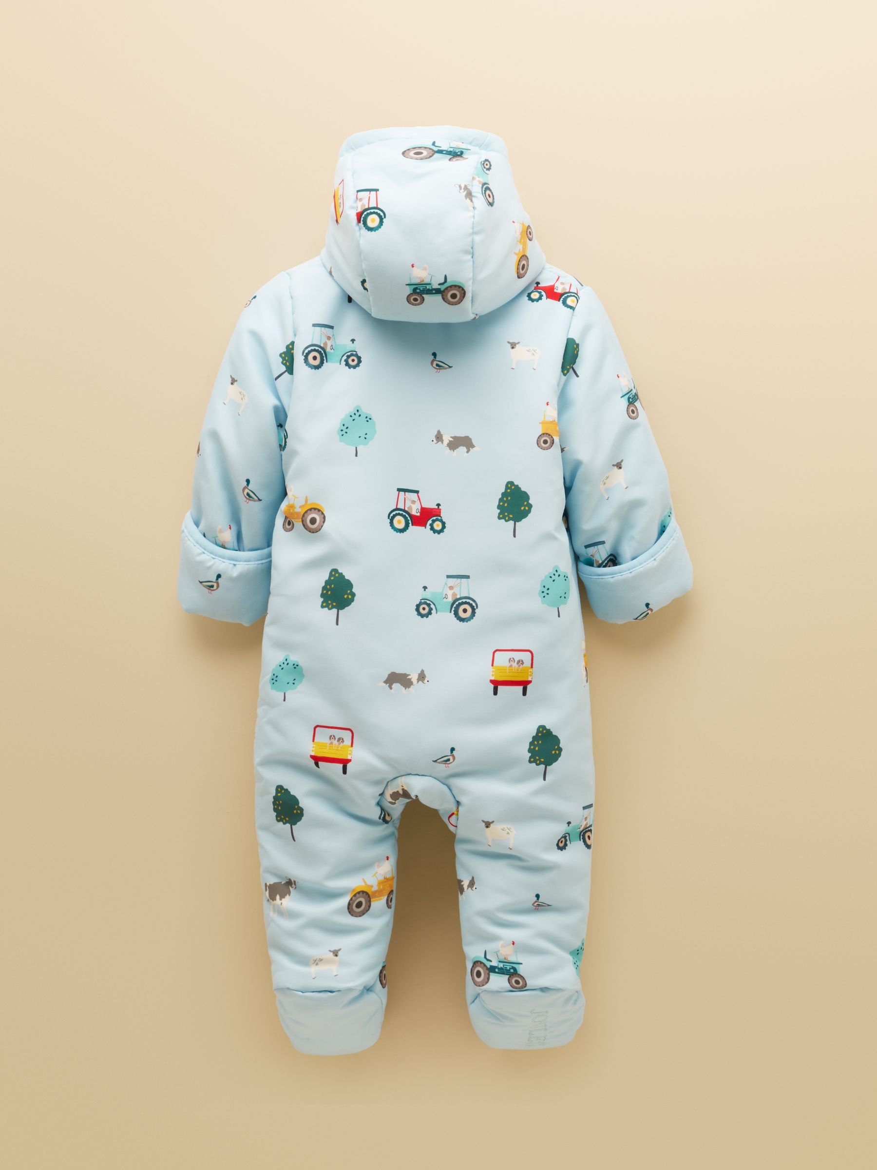 Baby Padded Blue Zip Through Pramsuit - Image 2 of 5