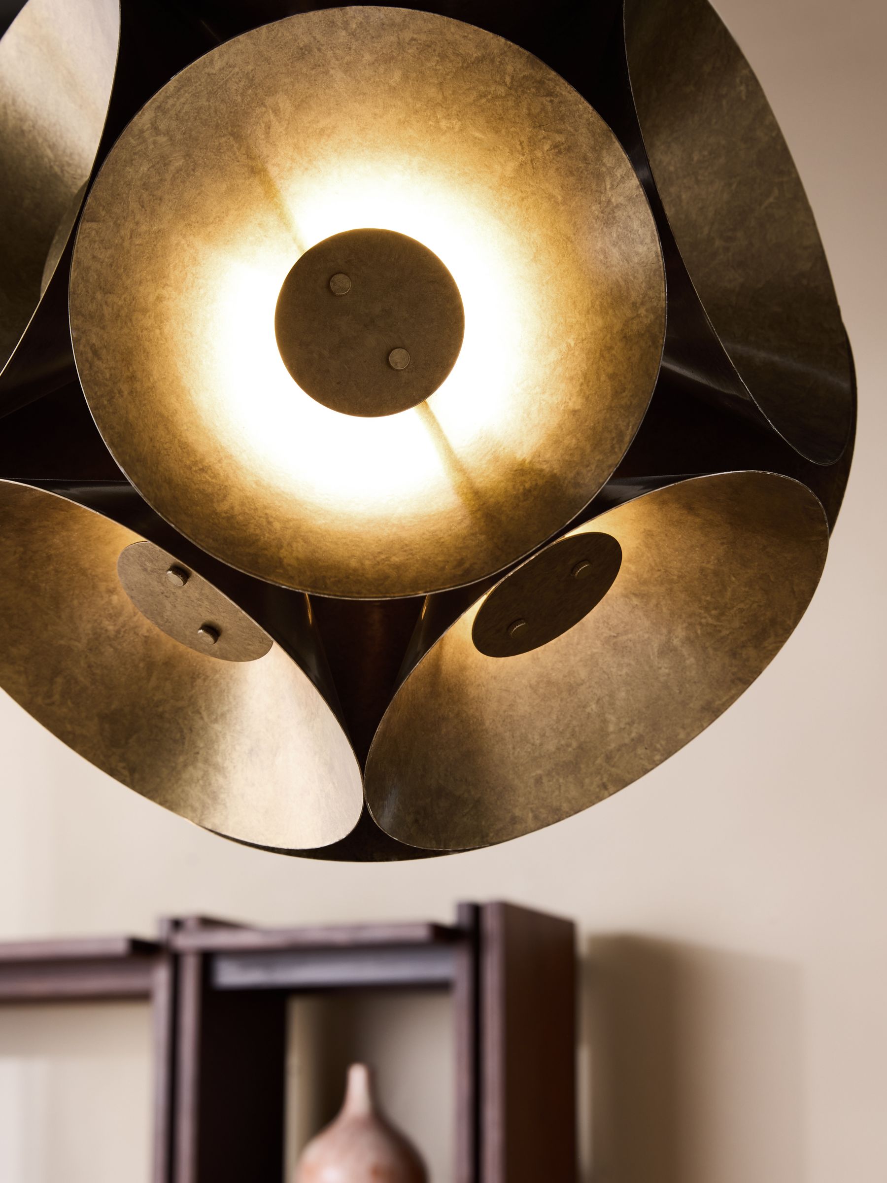 Leone 6 Light Pendant Ceiling Light in Brass - Image 2 of 5