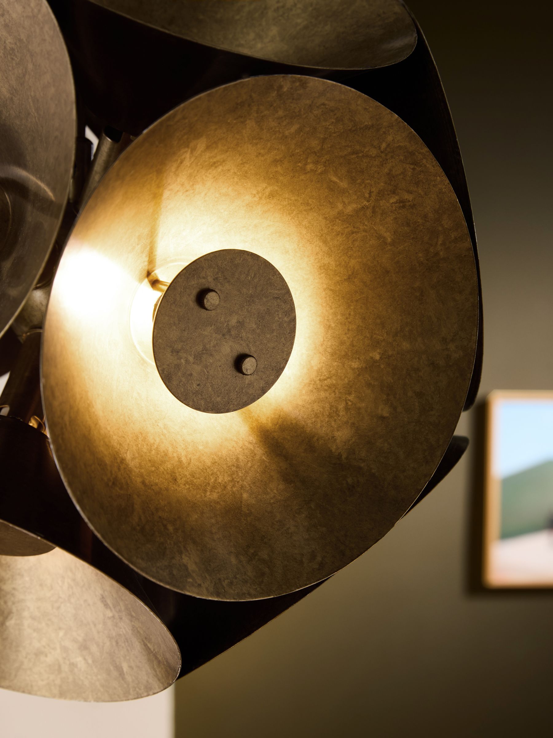 Leone 6 Light Pendant Ceiling Light in Brass - Image 3 of 5