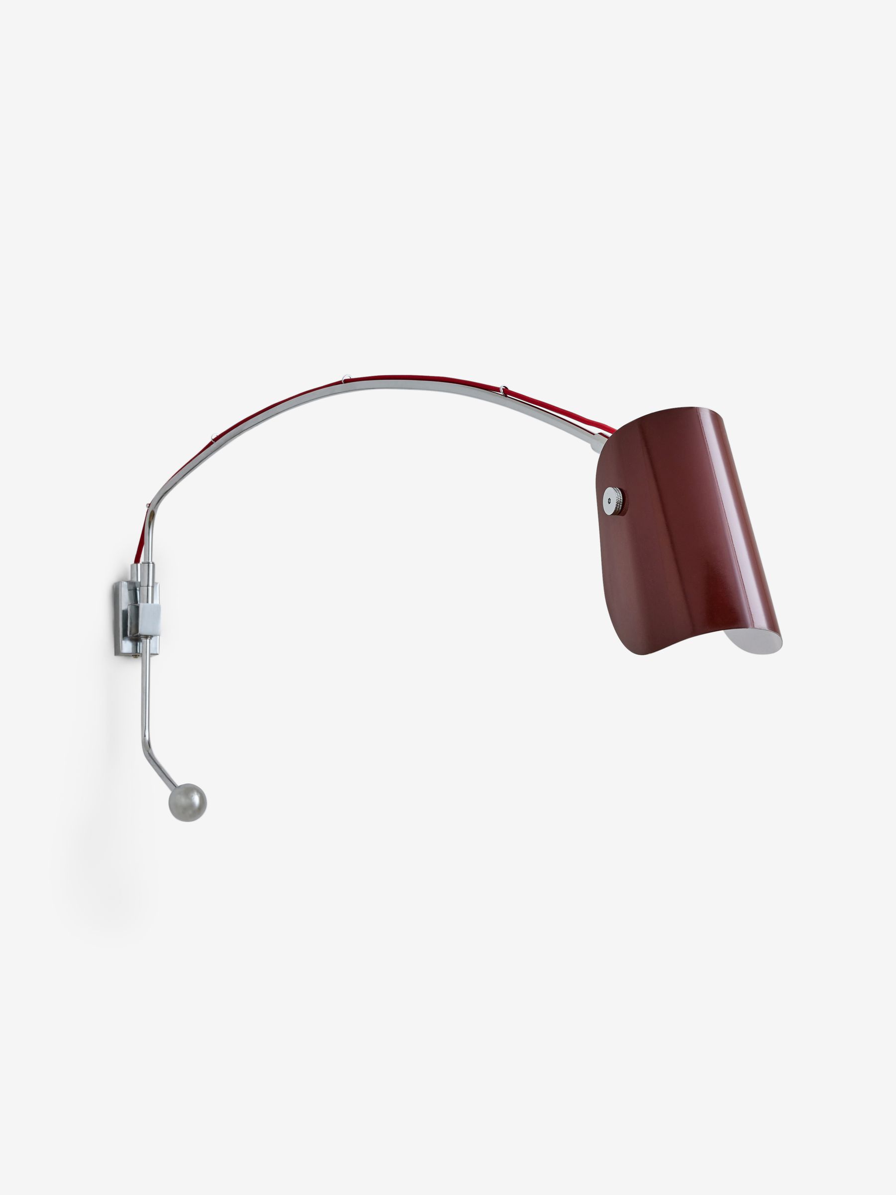 Curve Wall Light in Chrome & Red - Image 5 of 5