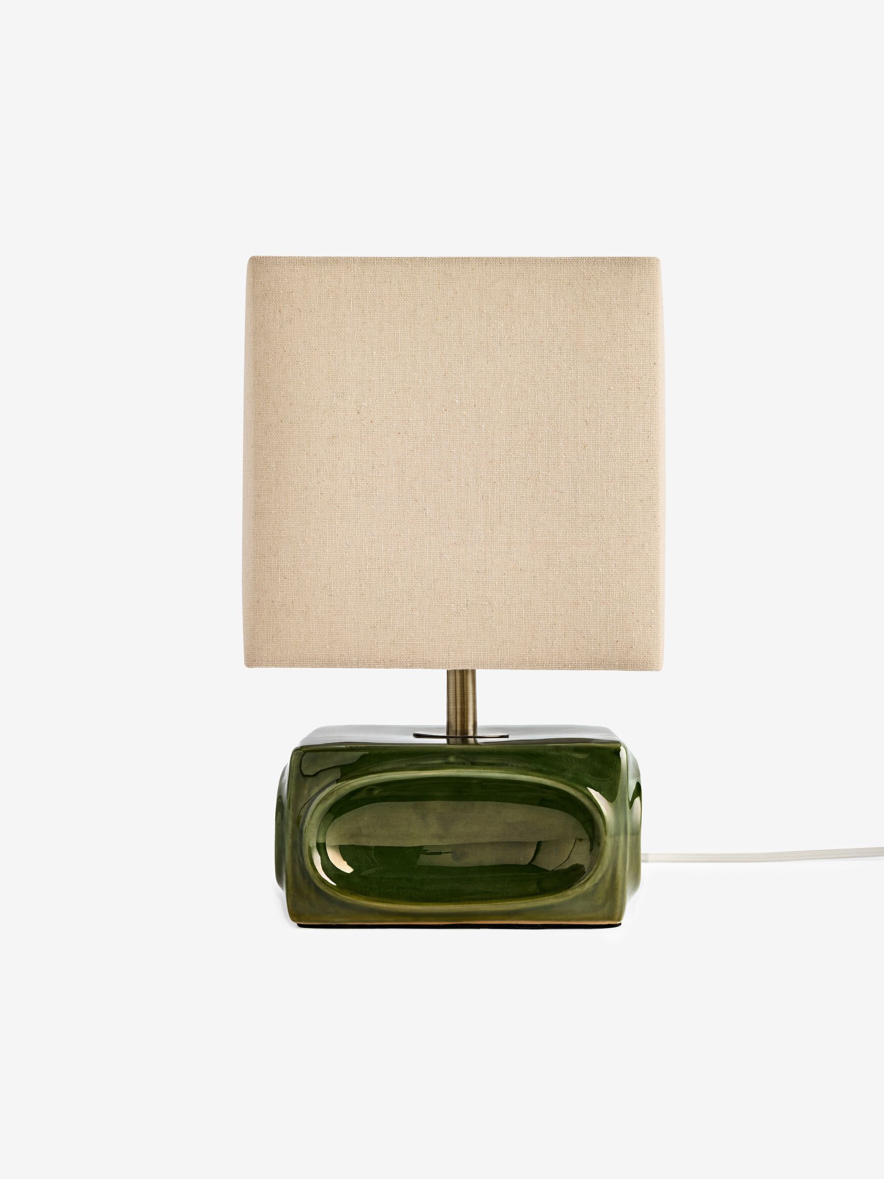 Nell Ceramic Table Lamp in Green/Ecru - Image 5 of 5