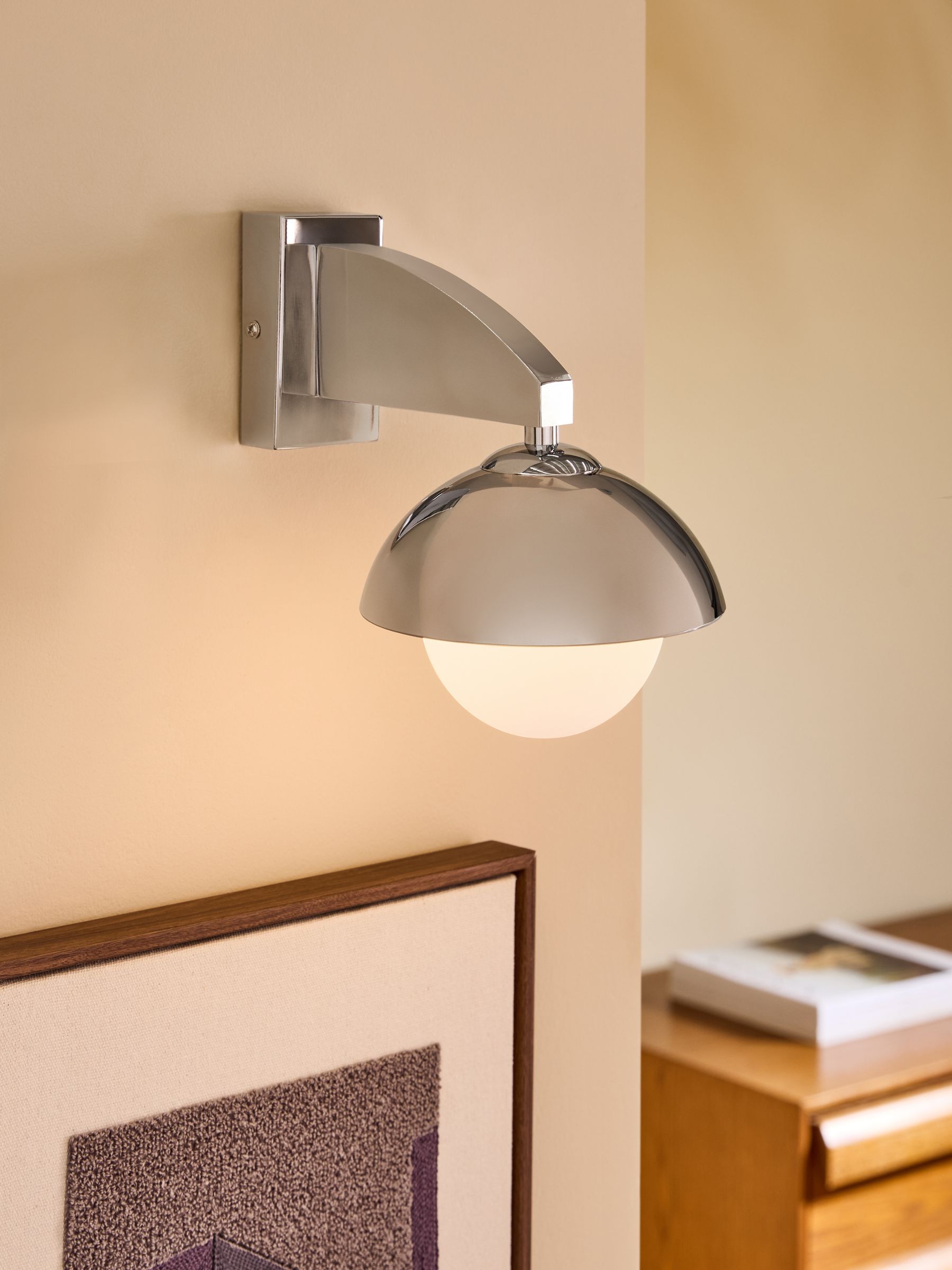 Layla Wall Light in Chrome - Image 1 of 6 Layla Wall Light in Chrome - Image 1 of 6