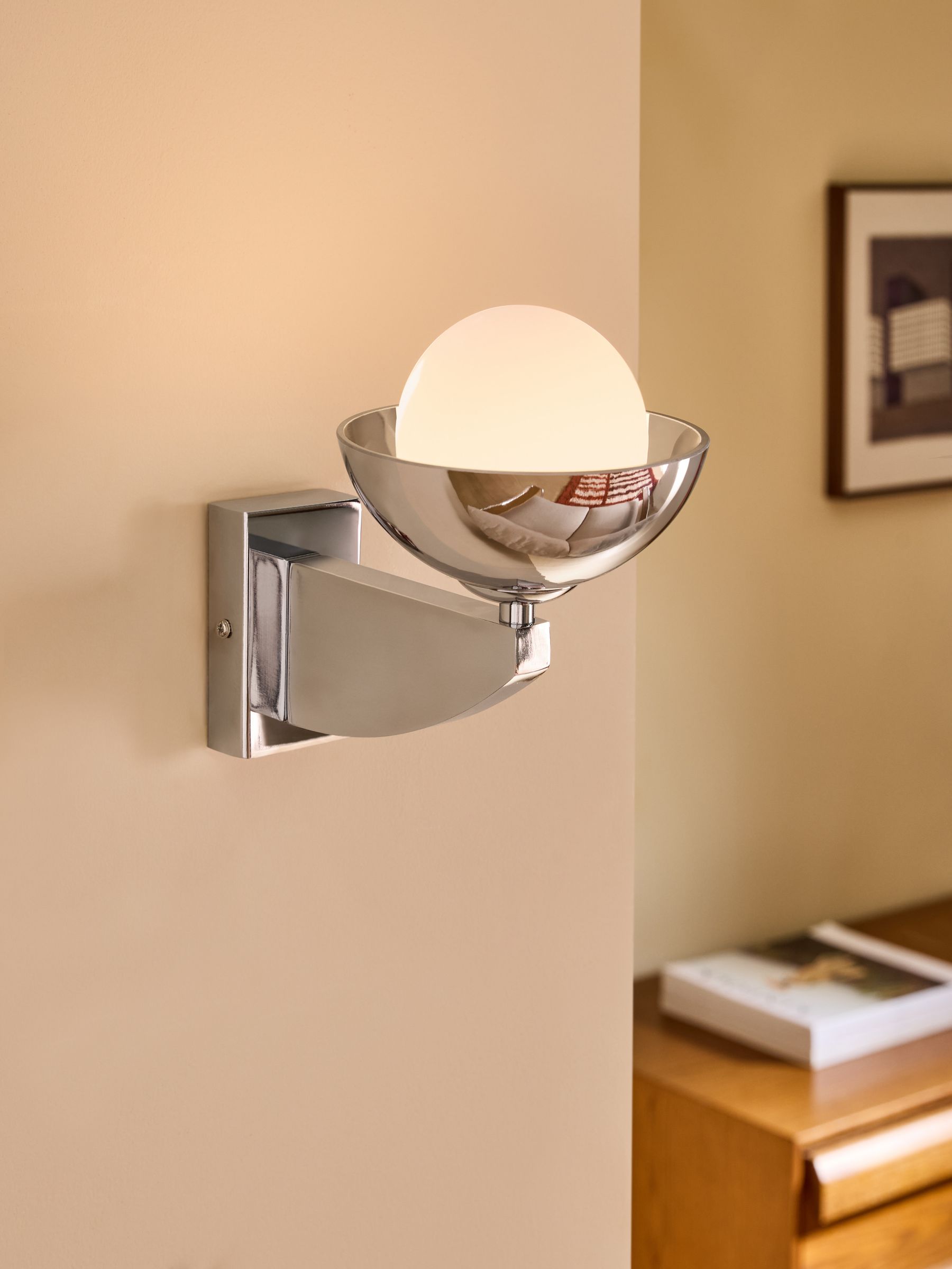Layla Wall Light in Chrome - Image 2 of 6
