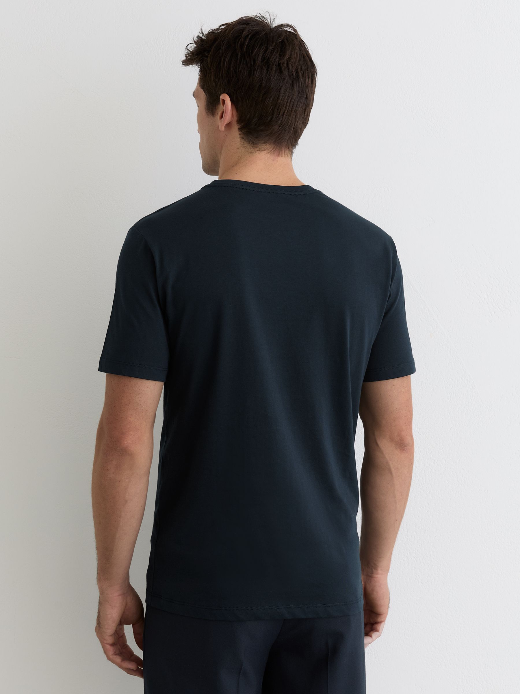 T-Shirt 3 Pack in White/Navy/Coco Brown - Image 5 of 6