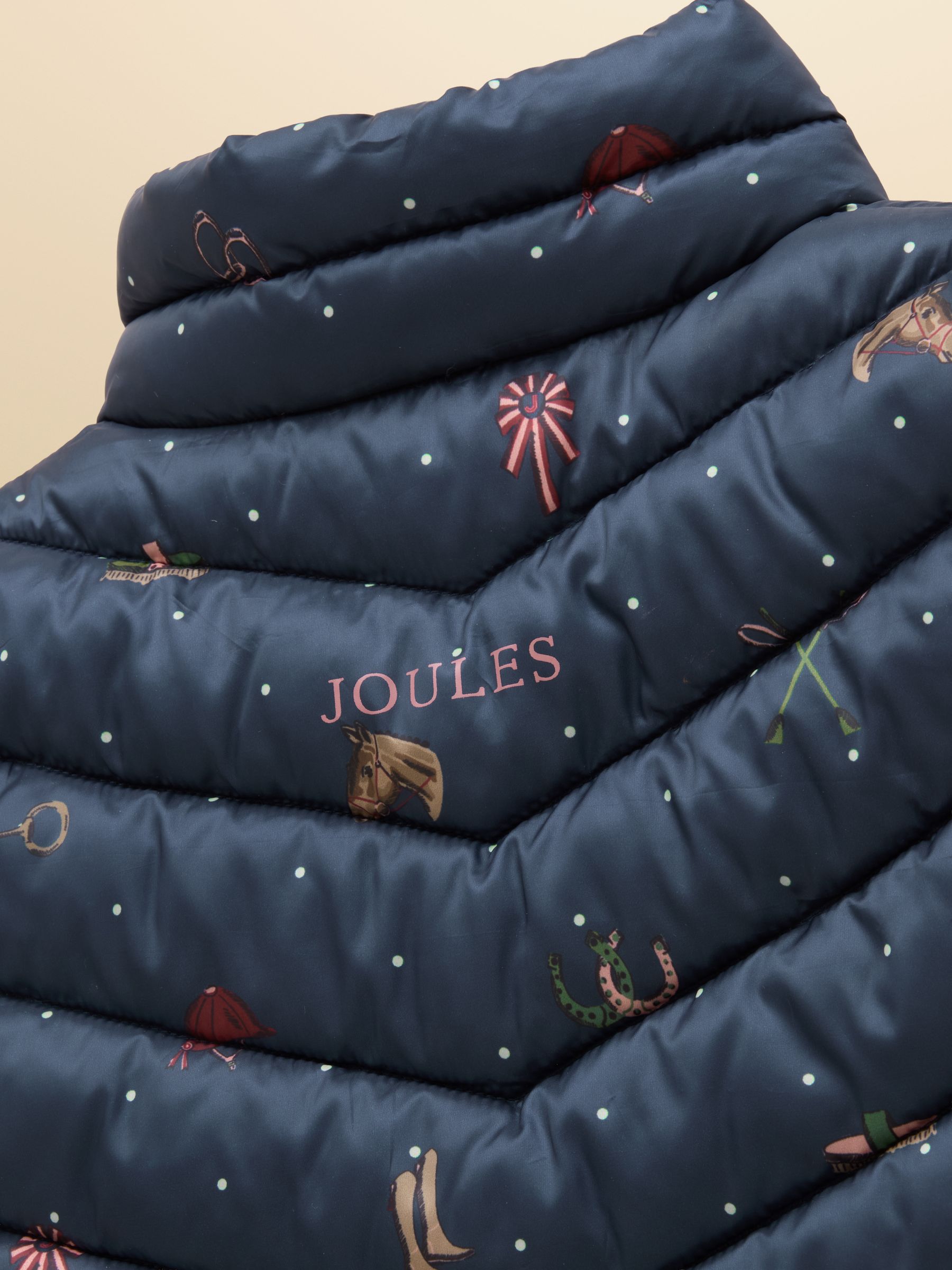 Girls' Crofton Navy Horse Showerproof Padded Gilet - Image 5 of 5
