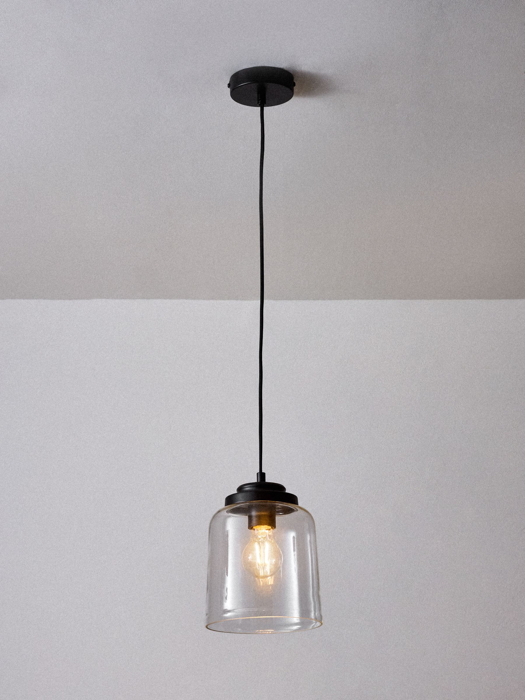 The Set 3 Pack Clear Glass Dome Pendant Ceiling Lights - Image 5 of 7