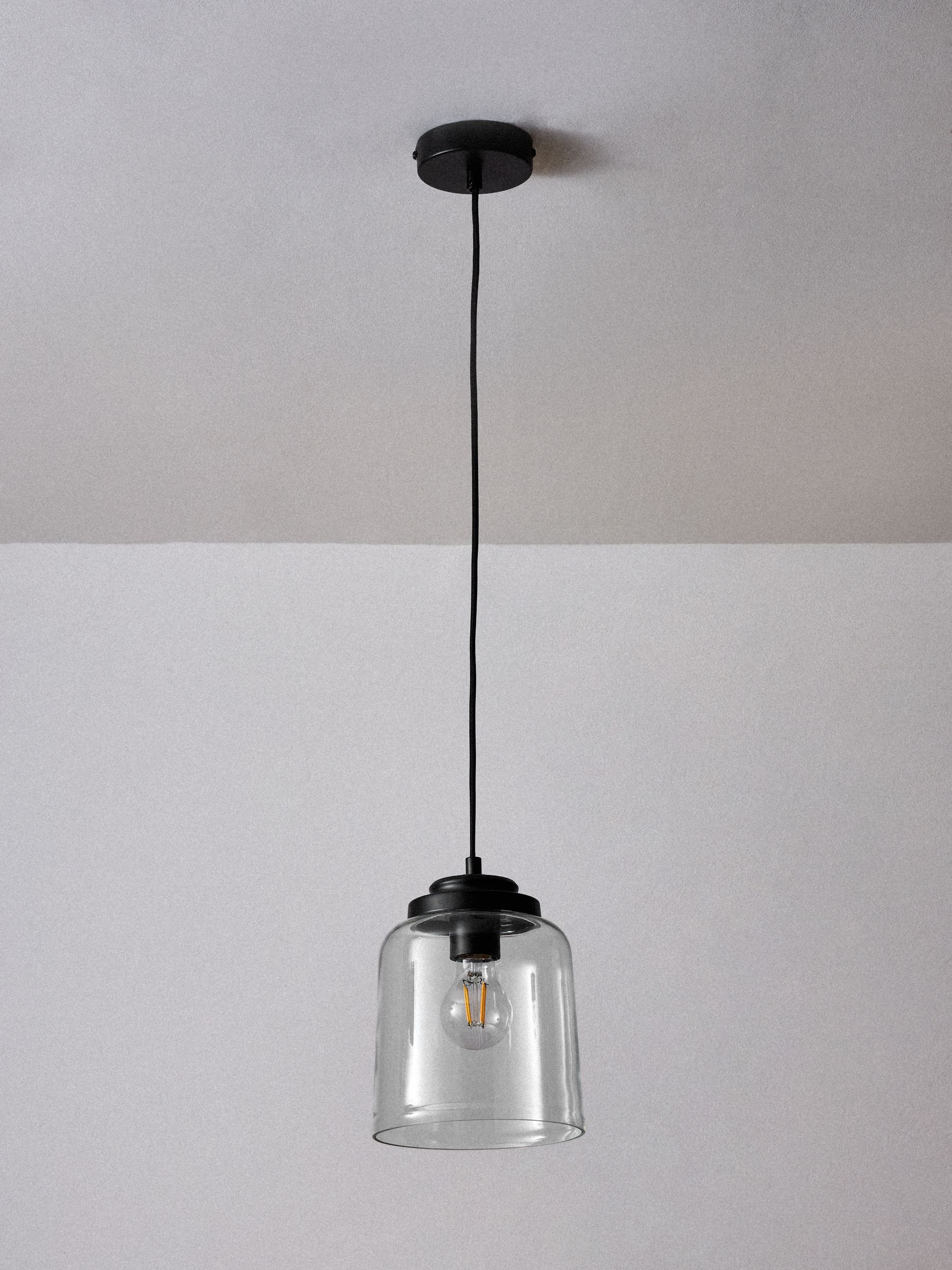 The Set 3 Pack Clear Glass Dome Pendant Ceiling Lights - Image 6 of 7