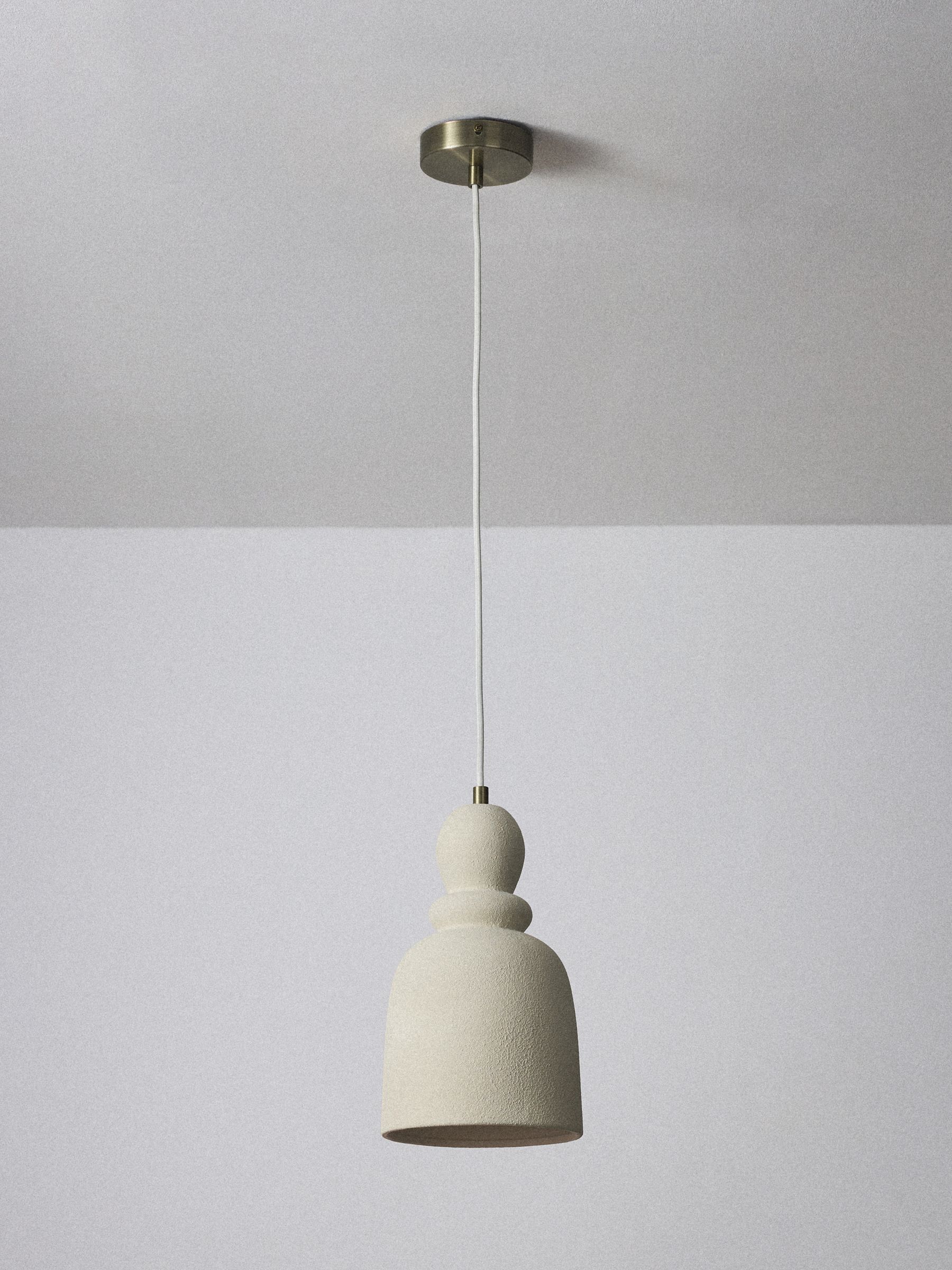 The Set 3 Pack Cream Textured Ceramic Pendant Ceiling Lights - Image 6 of 6 The Set 3 Pack Cream Textured Ceramic Pendant Ceiling Lights - Image 6 of 6