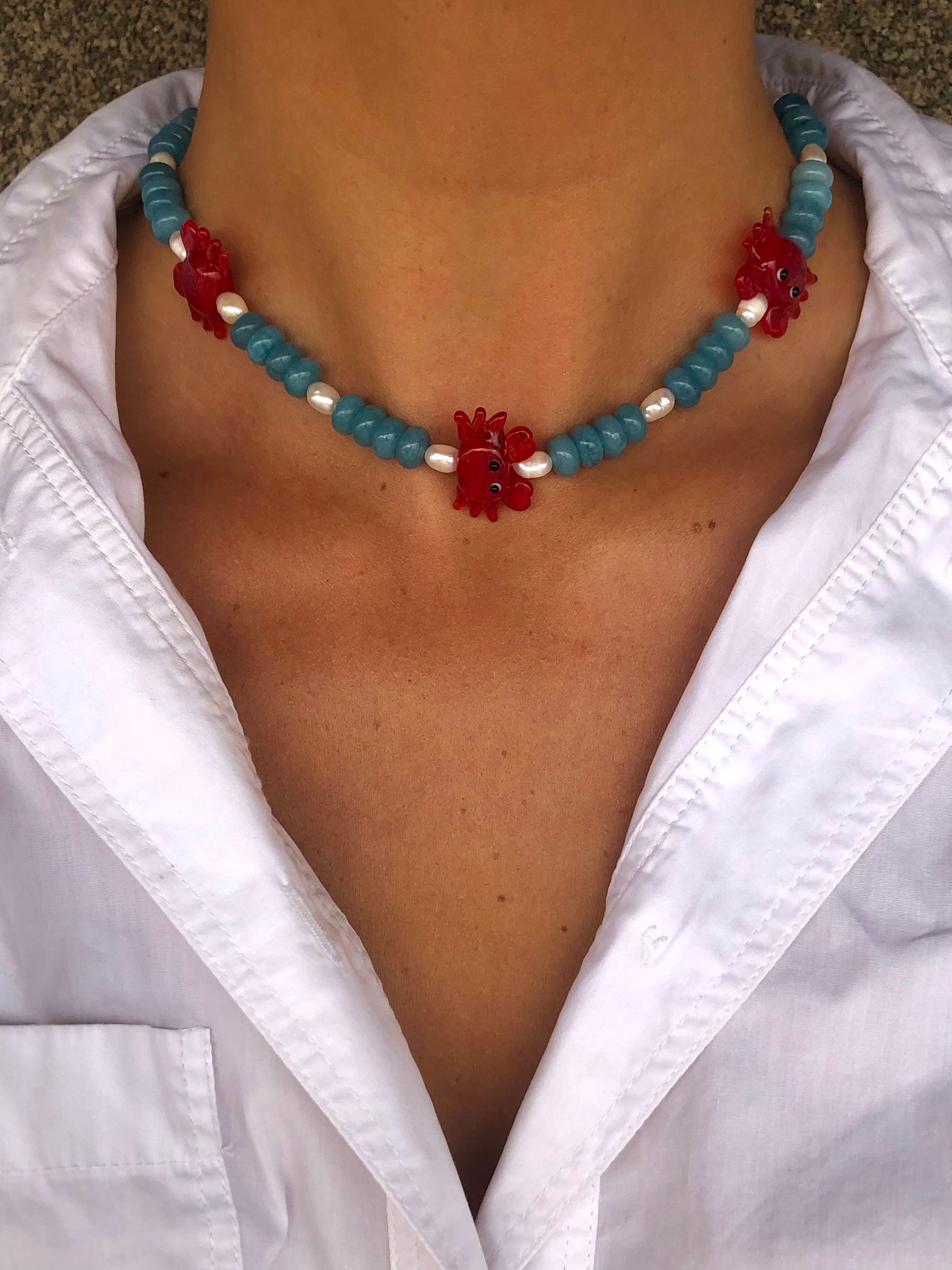 Minerva Blue Minerva Blue Crab Necklace - Image 2 of 2