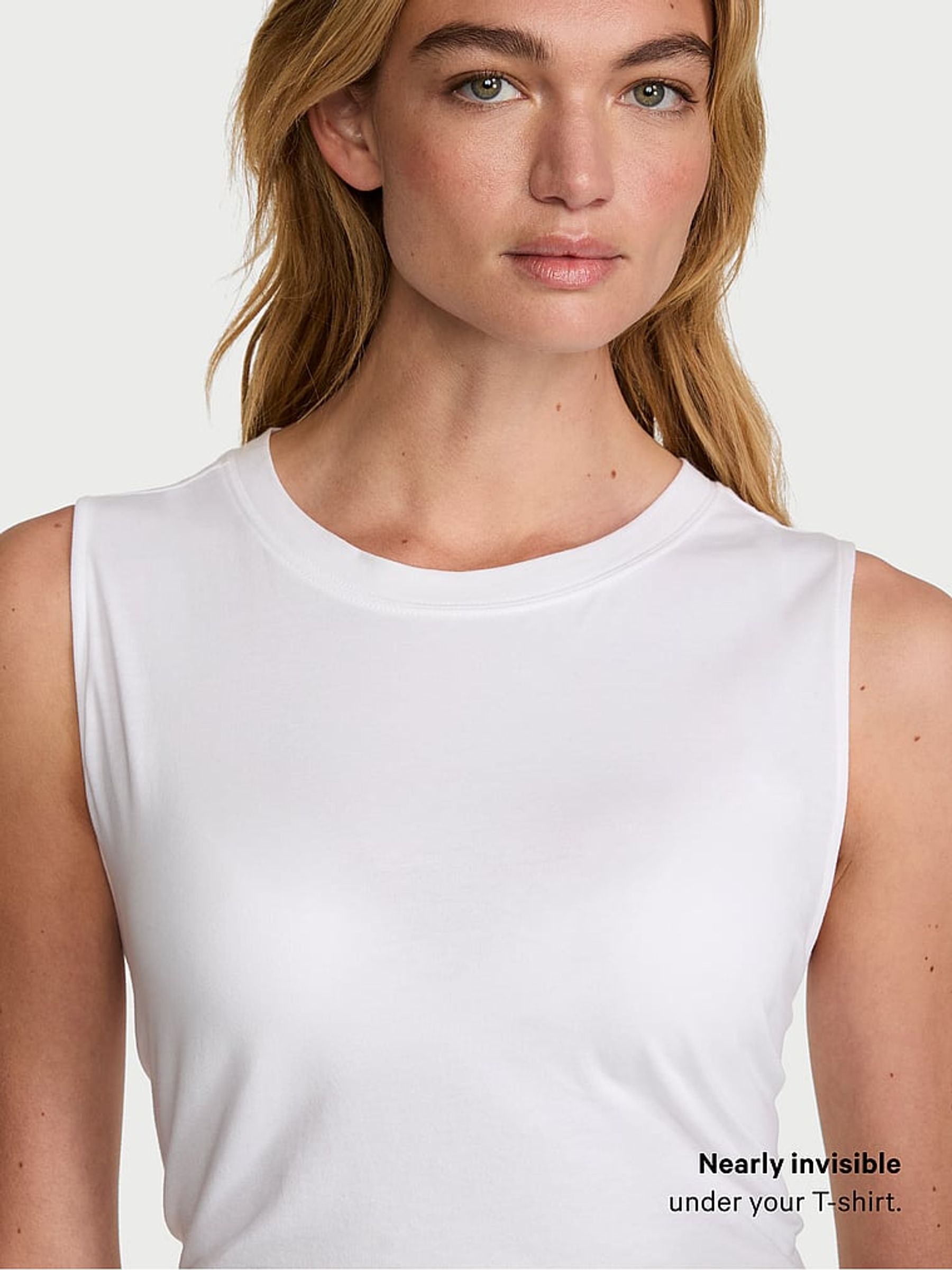 Pretty Blossom Pink Stripes Lightly Lined Demi Cotton Exploded Logo Bra - Image 3 of 3