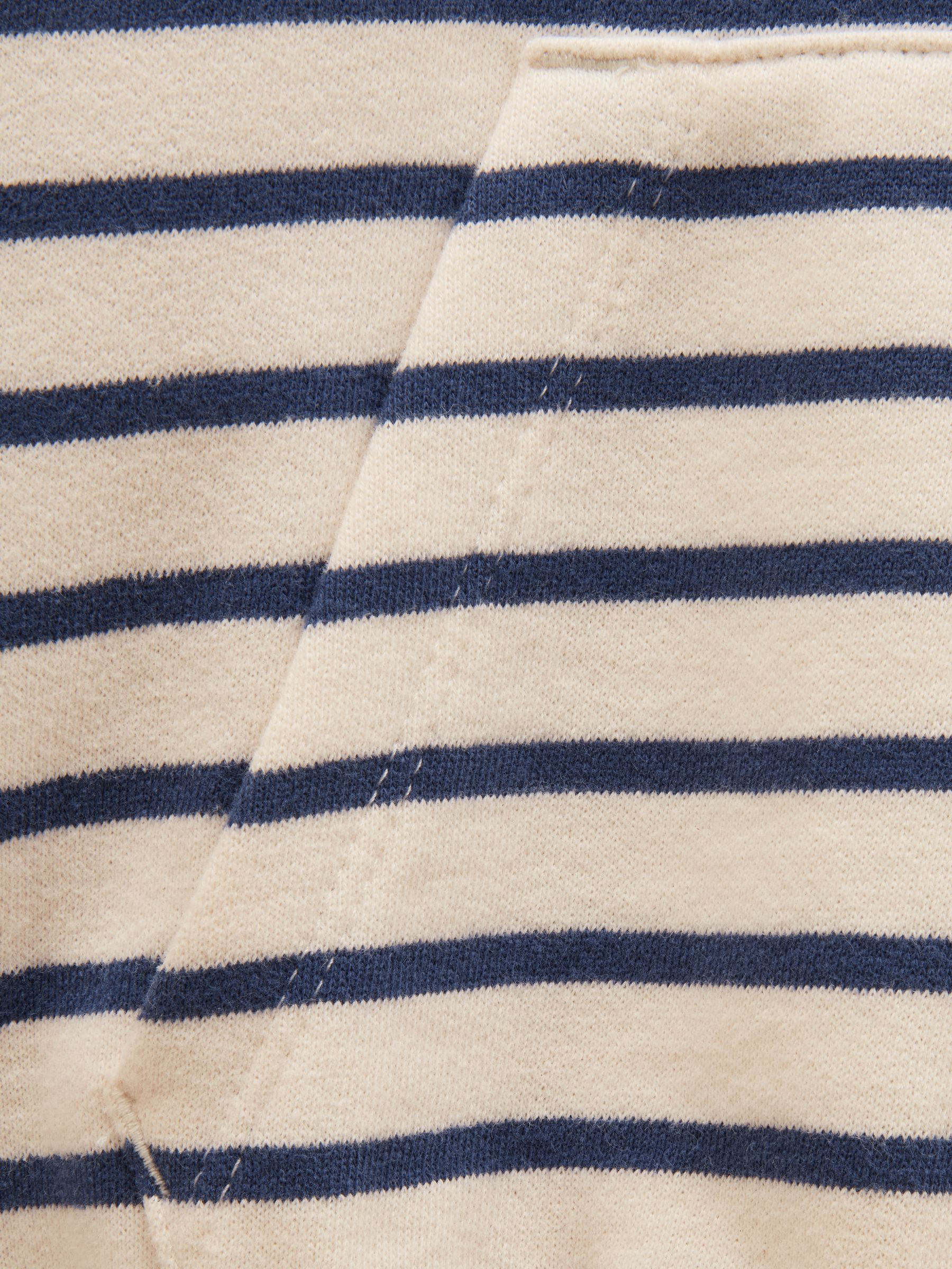 Girls' Kennedy Navy & Cream Cropped Quarter Zip Sweatshirt - Image 5 of 5