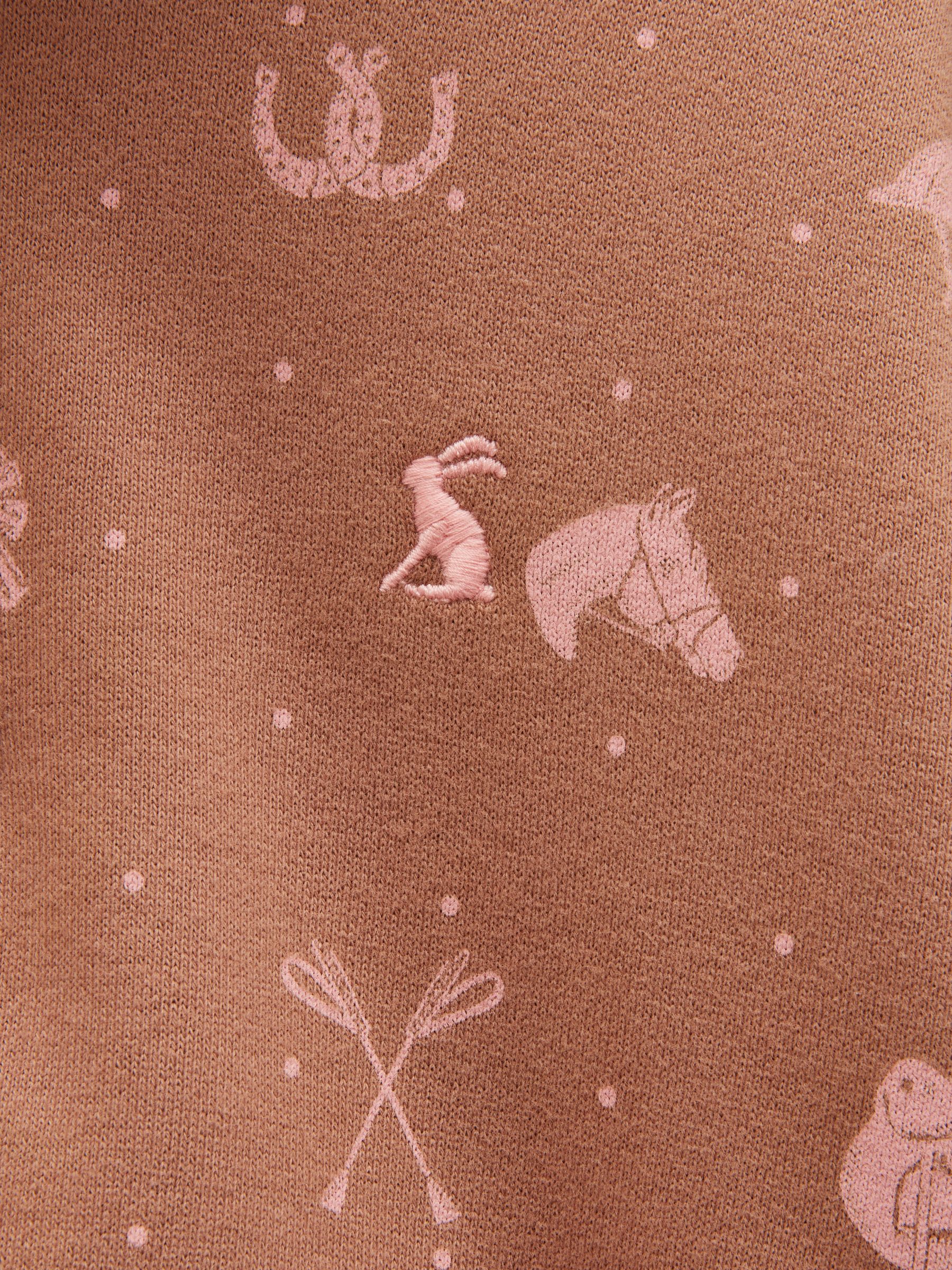 Girls' Kennedy Chocolate Brown Cropped Quarter Zip Sweatshirt - Image 5 of 6