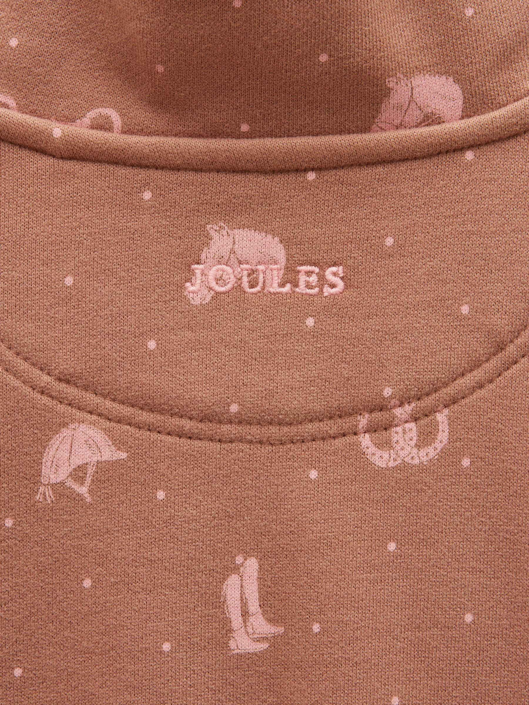 Girls' Kennedy Chocolate Brown Cropped Quarter Zip Sweatshirt - Image 6 of 6 Girls' Kennedy Chocolate Brown Cropped Quarter Zip Sweatshirt - Image 6 of 6