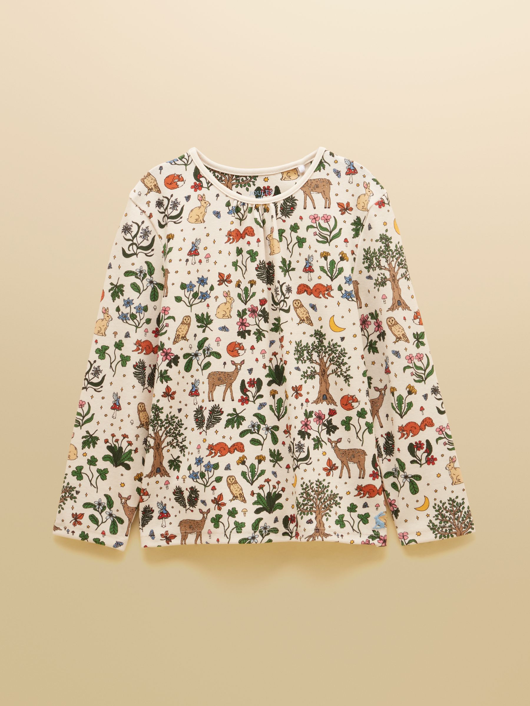 Girls' Kipwell Cream Woodland Long Sleeve Pyjama Set - Image 2 of 8