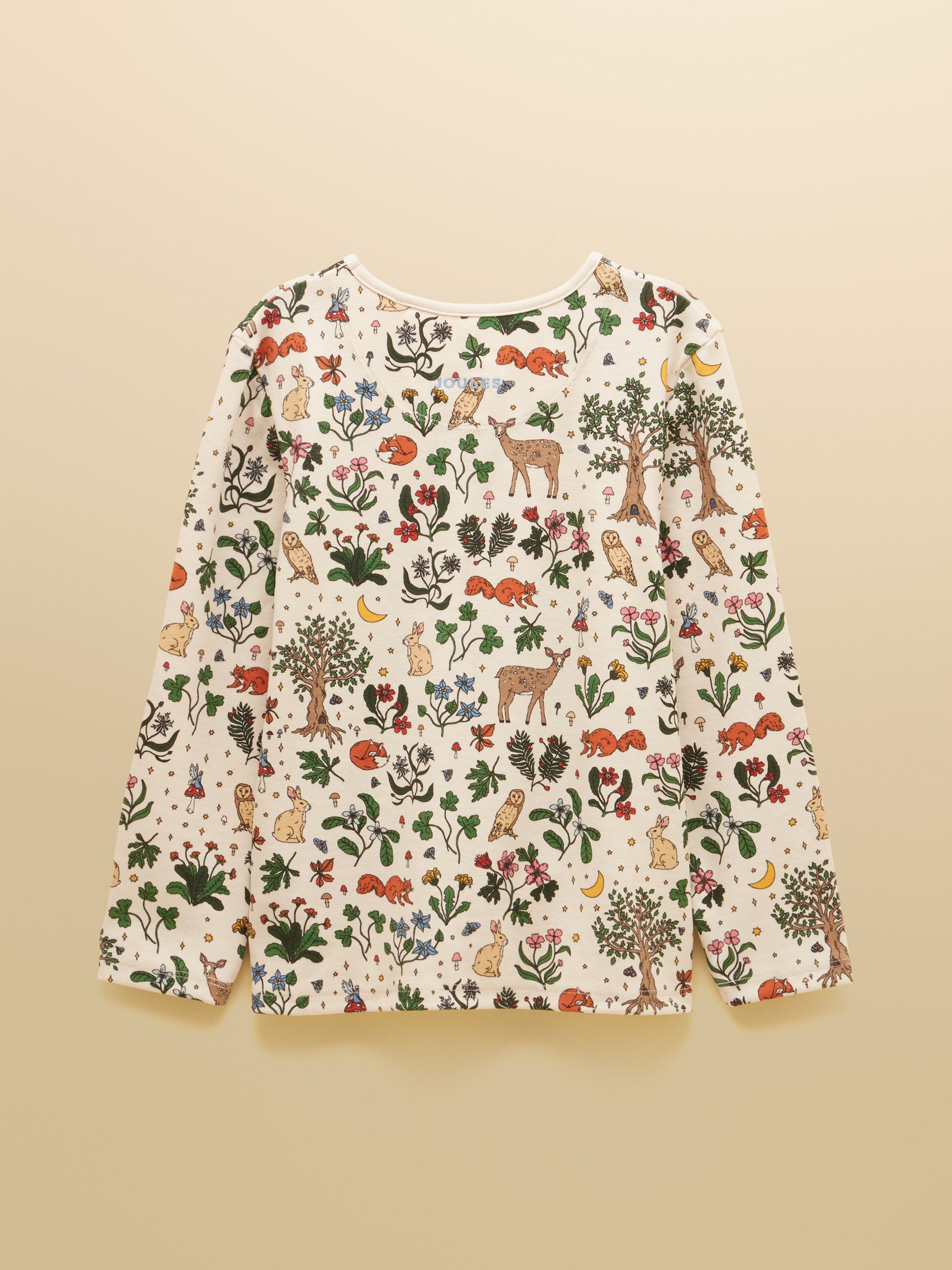 Girls' Kipwell Cream Woodland Long Sleeve Pyjama Set - Image 3 of 8