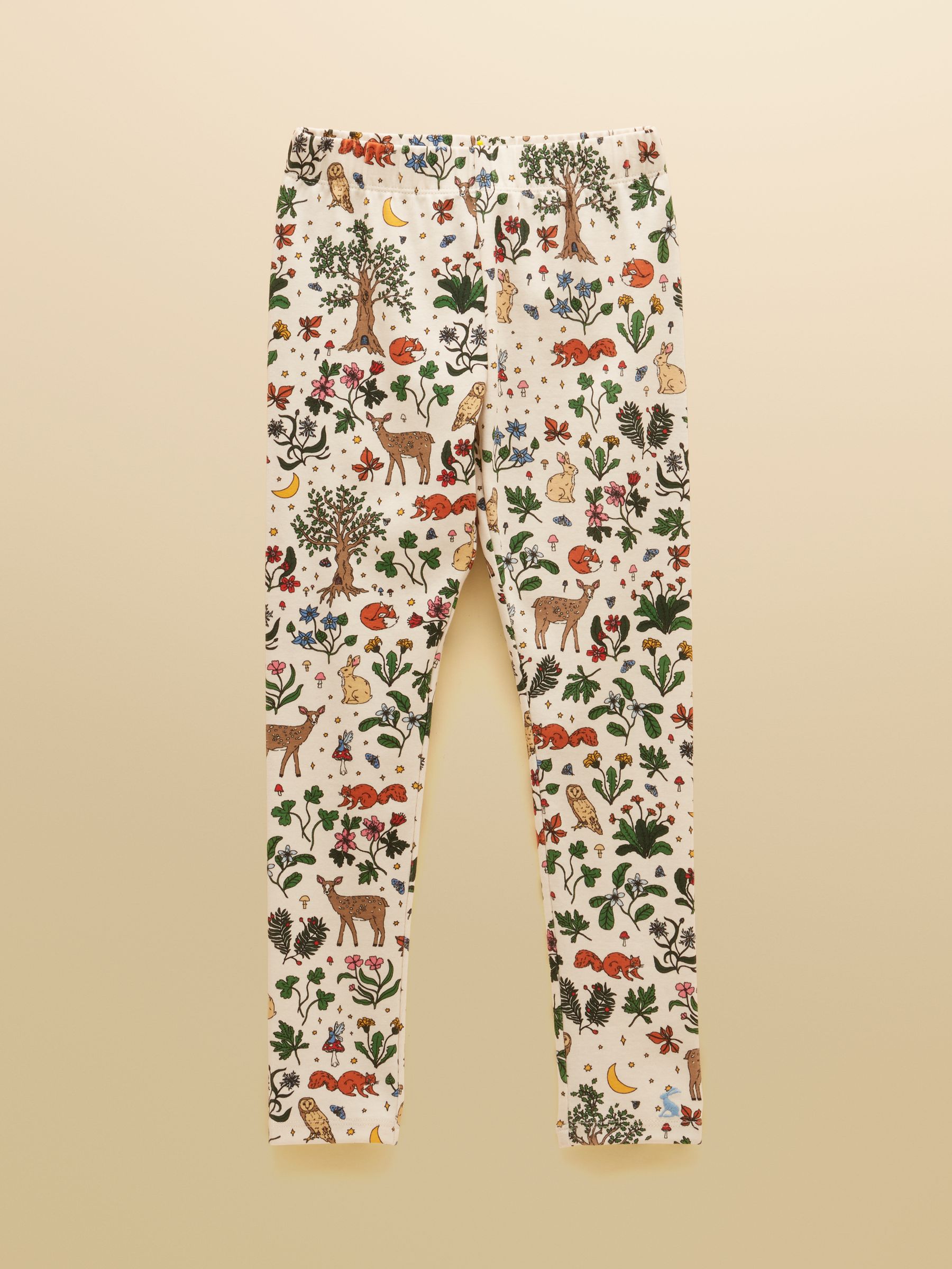 Girls' Kipwell Cream Woodland Long Sleeve Pyjama Set - Image 4 of 8