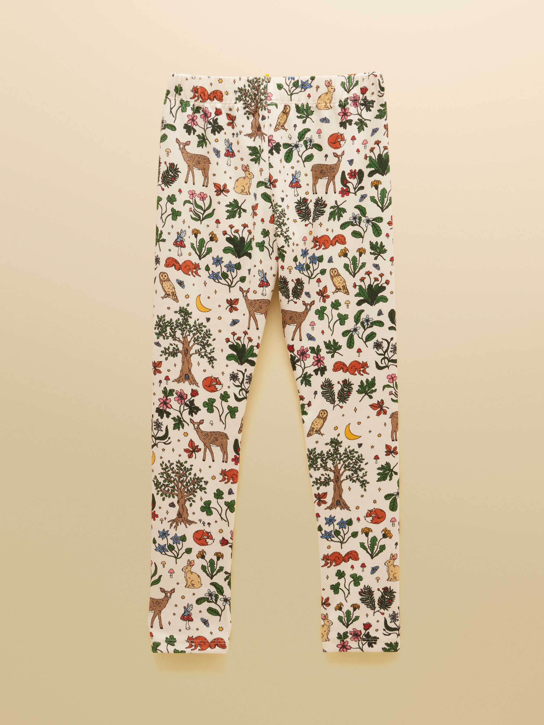 Girls' Kipwell Cream Woodland Long Sleeve Pyjama Set - Image 5 of 8