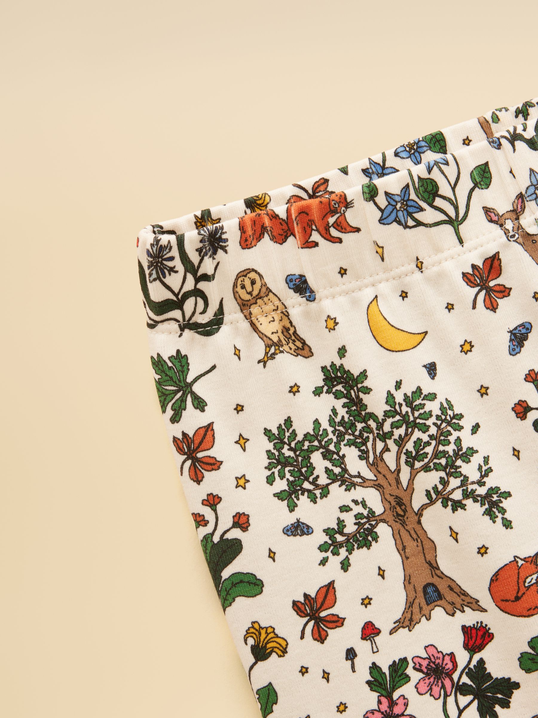 Girls' Kipwell Cream Woodland Long Sleeve Pyjama Set - Image 6 of 8