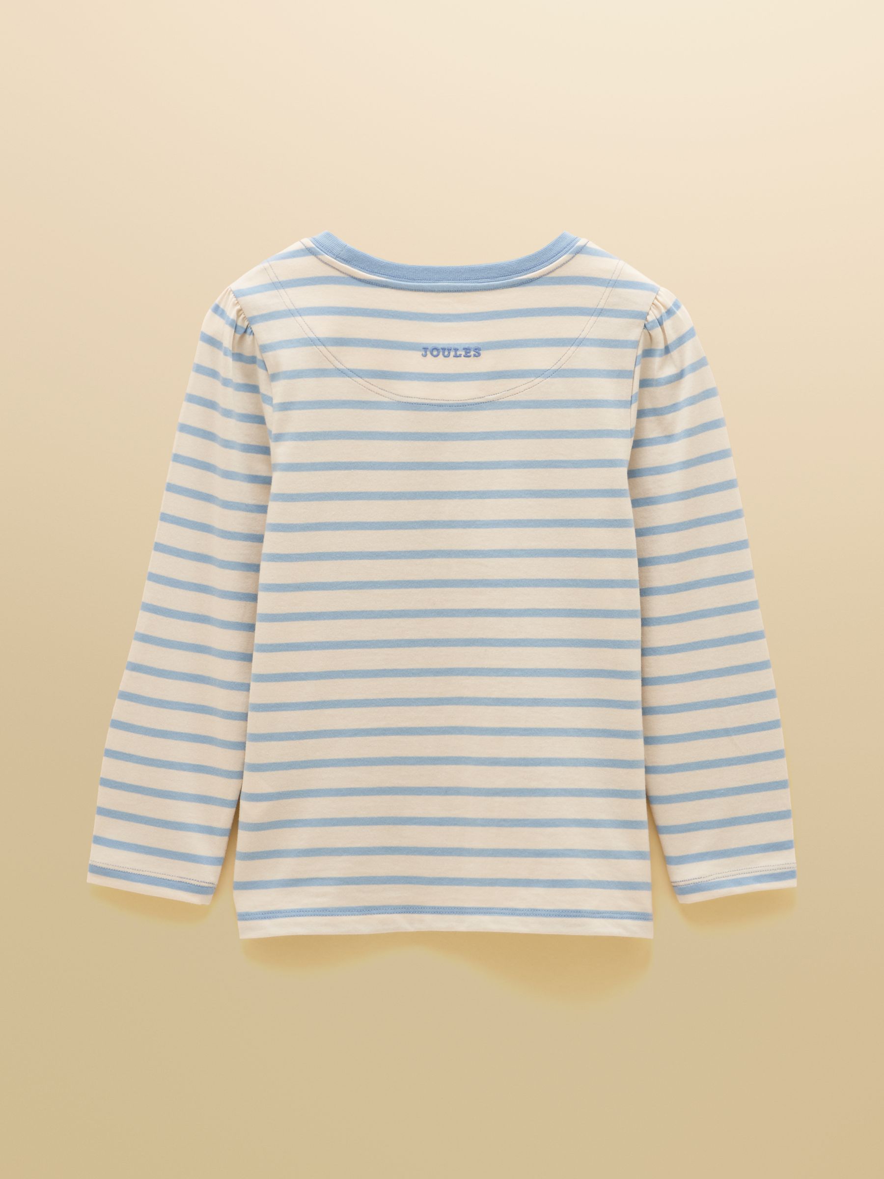 Girls' Ava Blue Stripe Applique Long Sleeve Top - Image 2 of 5