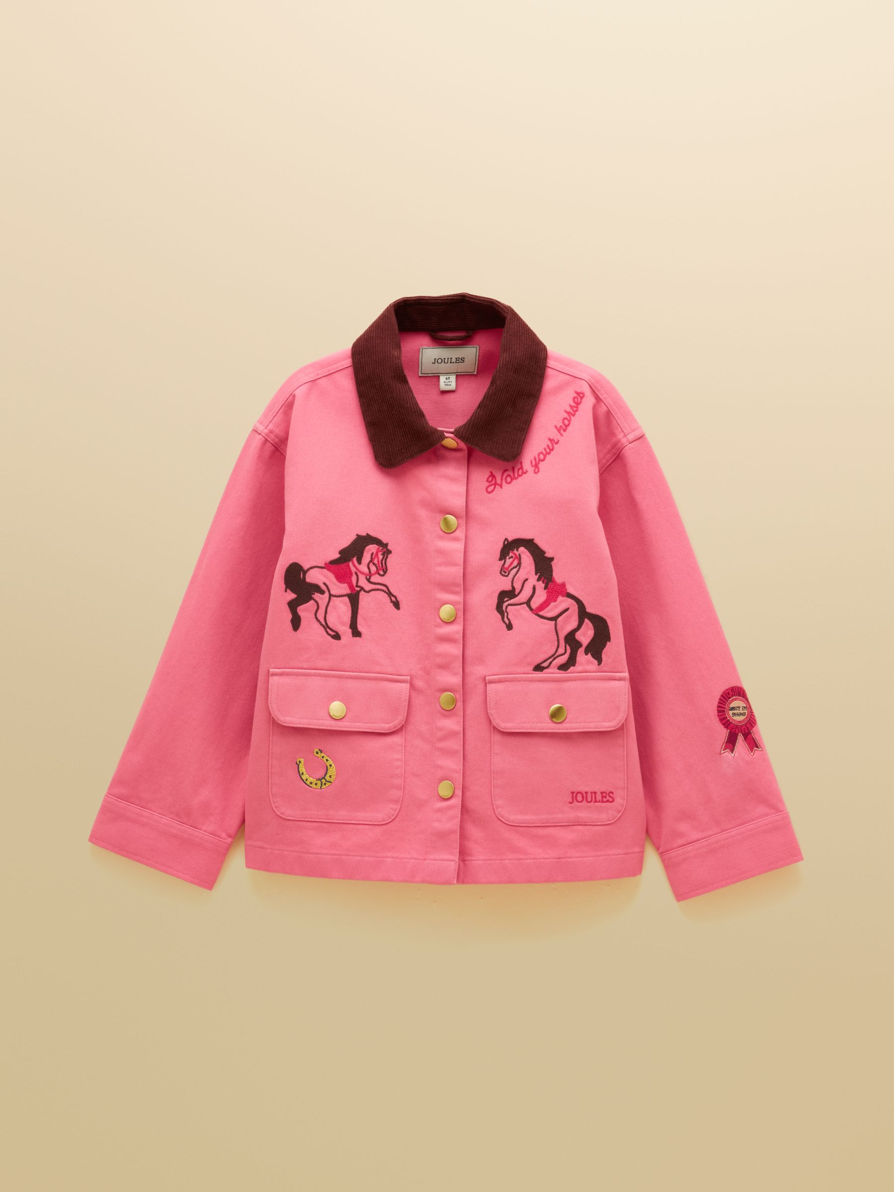 Girls' Langley Pink Embroidered Item Jacket - Image 1 of 5 Girls' Langley Pink Embroidered Item Jacket - Image 1 of 5