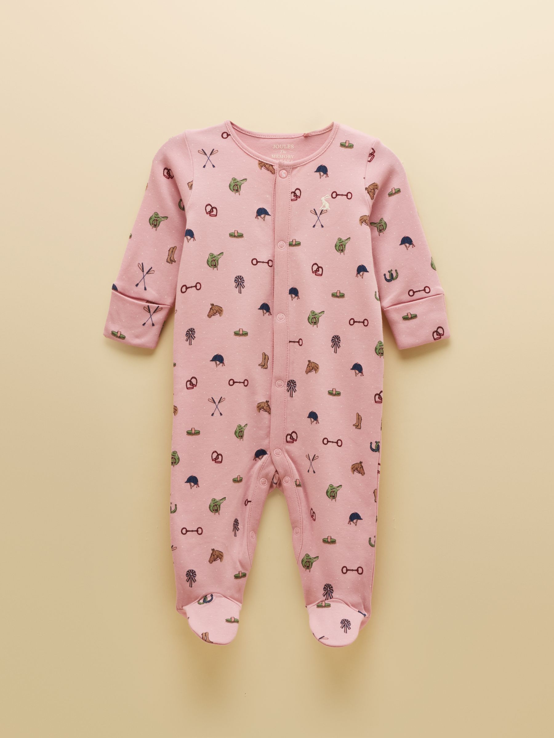 Razamataz Pink Horse Cotton Babygrow - Image 1 of 4 Razamataz Pink Horse Cotton Babygrow - Image 1 of 4