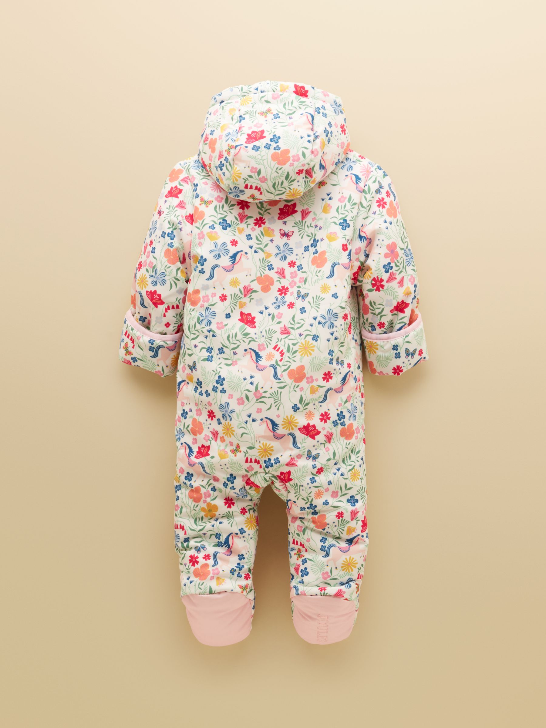 Baby Padded Pink Zip Through Pramsuit - Image 2 of 5