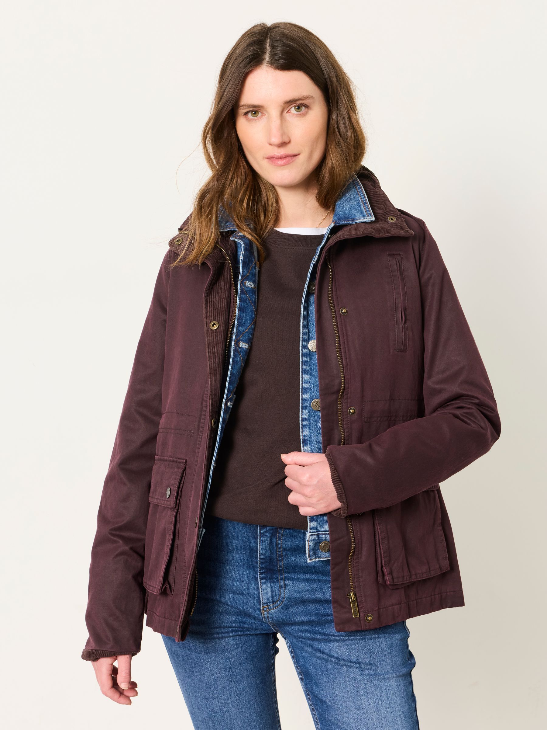 Heritage Jacket in Plum Purple - Image 1 of 6 Heritage Jacket in Plum Purple - Image 1 of 6