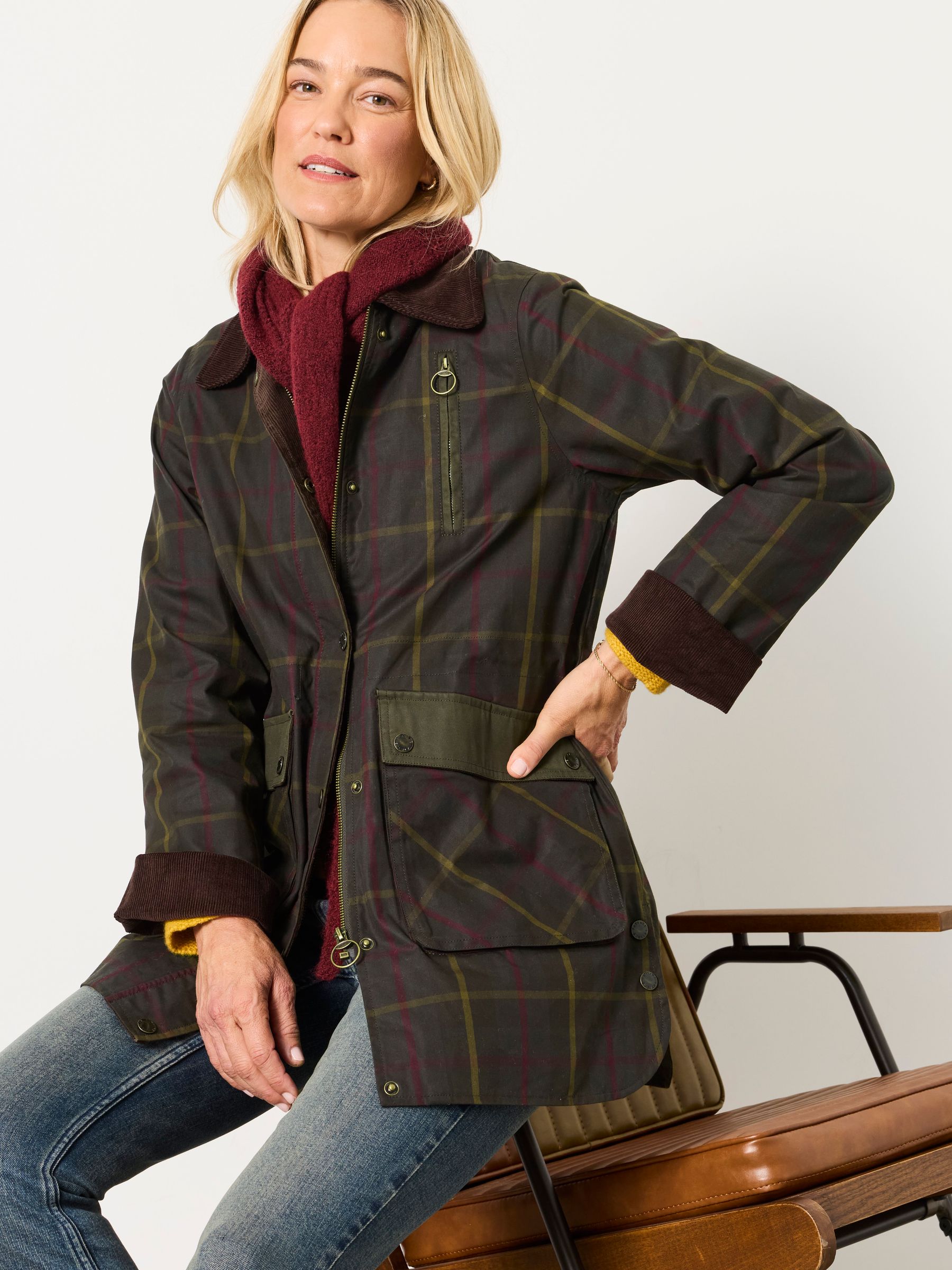 Kent Green Petite Check Barn Jacket - Image 5 of 6