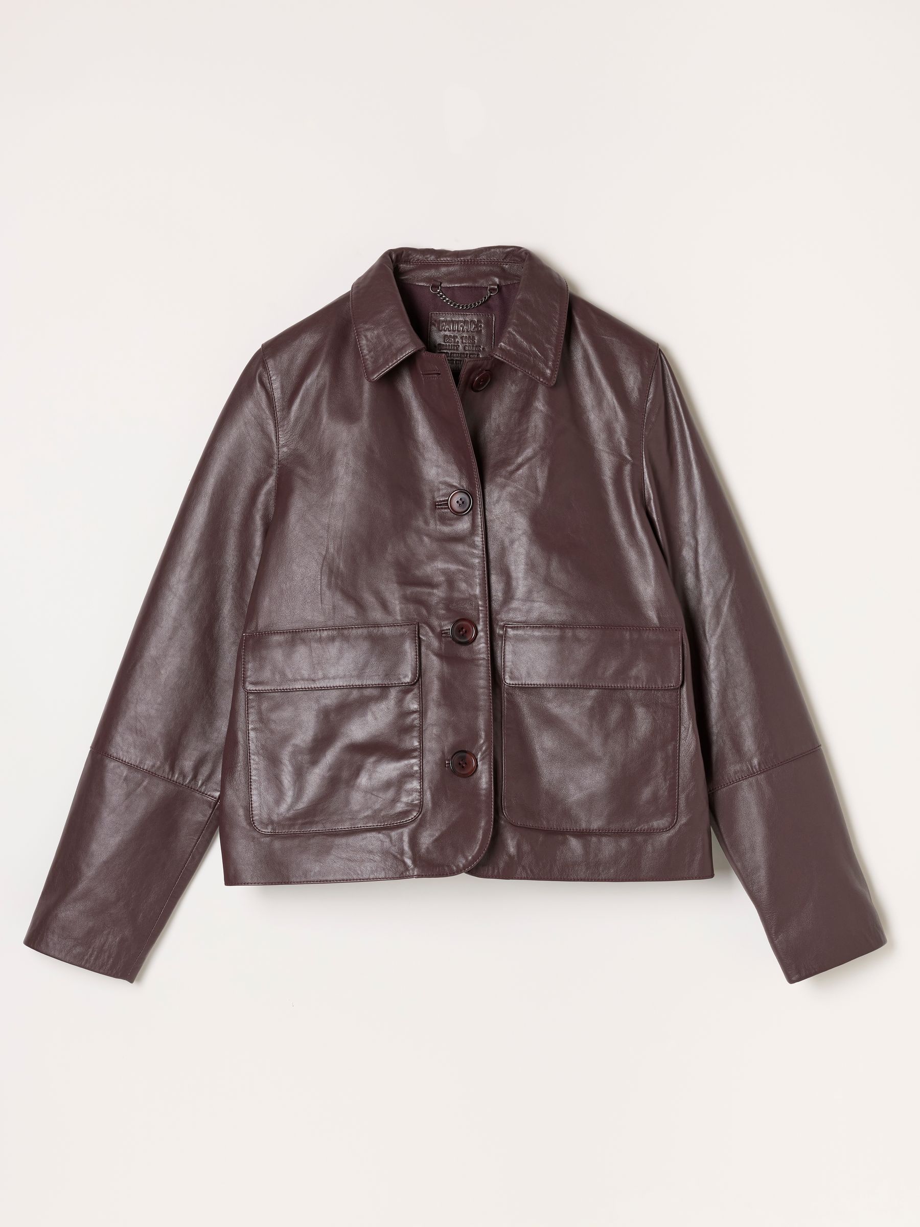 Eliza Plum Purple Petite Leather Jacket - Image 7 of 7 Eliza Plum Purple Petite Leather Jacket - Image 7 of 7
